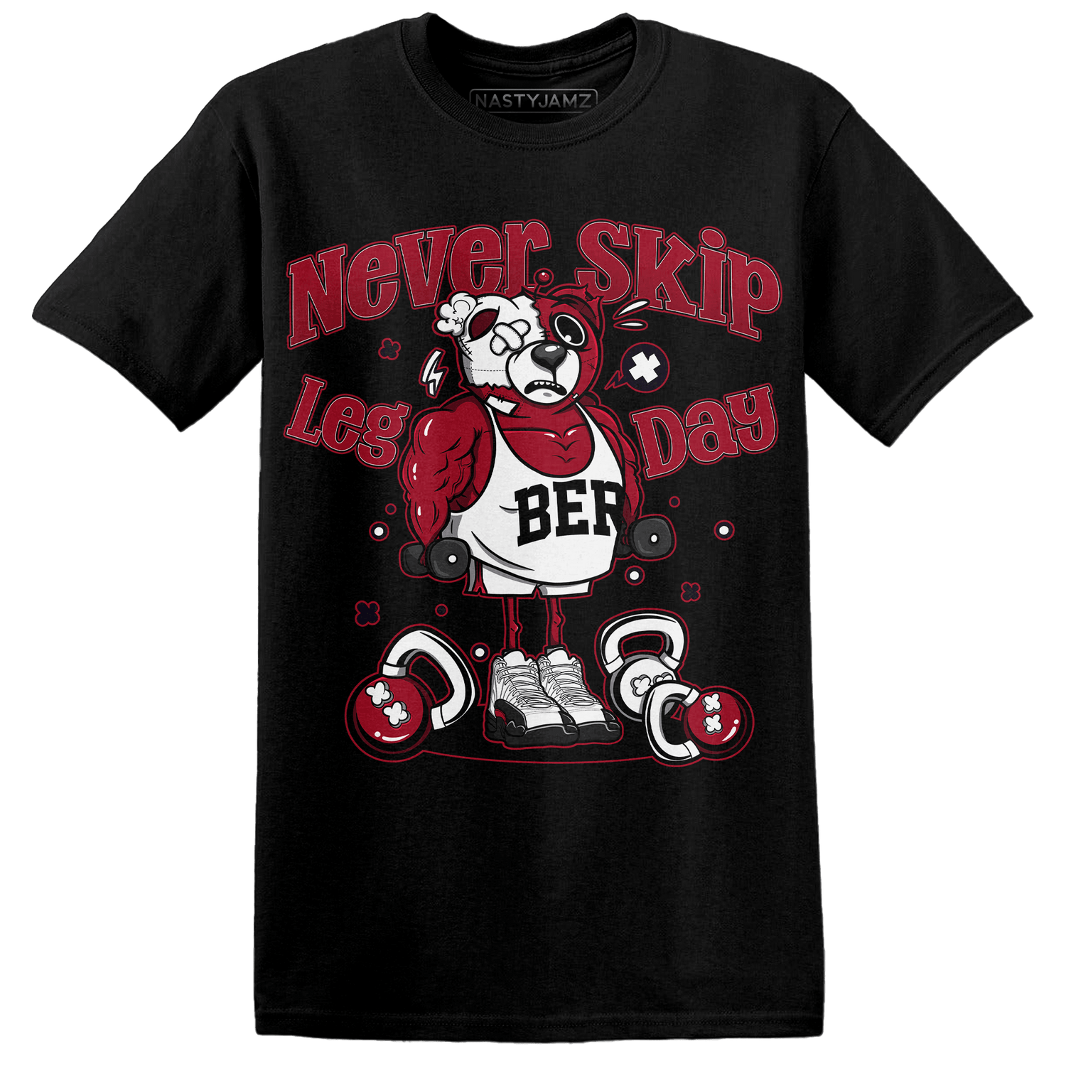 Retro Red Taxi 12s T Shirt Match Leg Day BER - NastyJamz