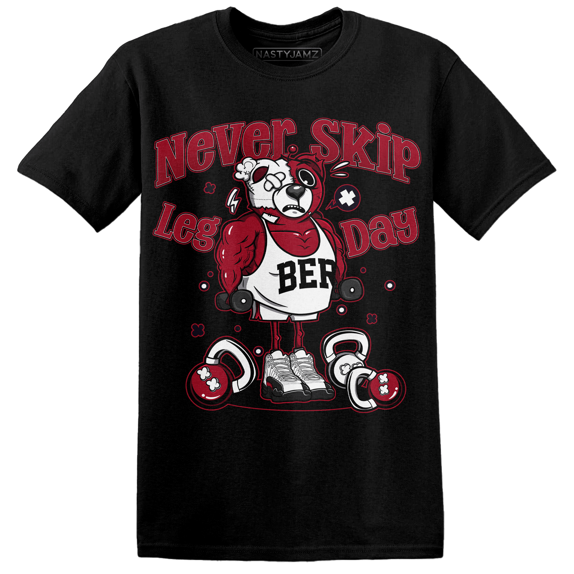 Retro Red Taxi 12s T Shirt Match Leg Day BER - NastyJamz