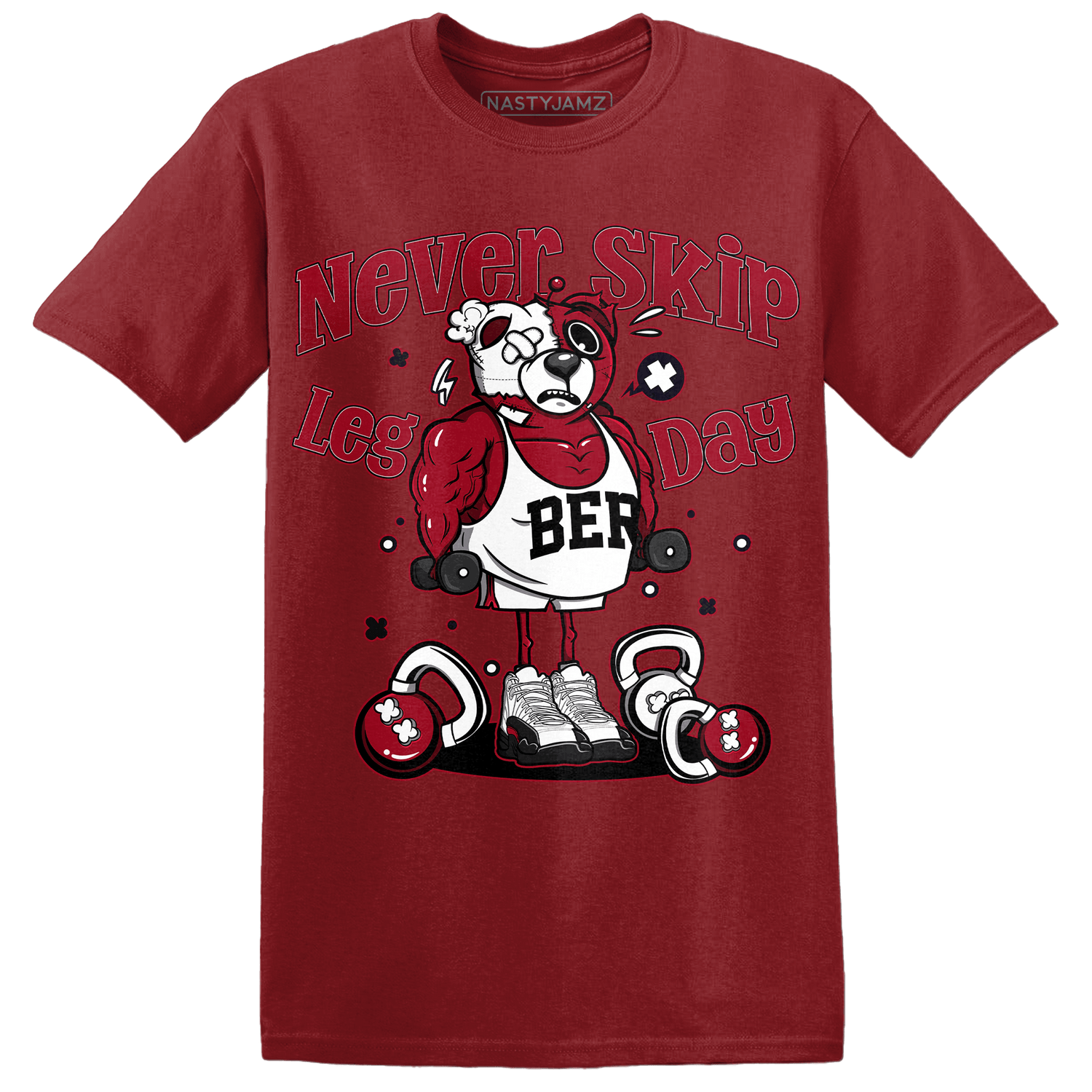 Retro Red Taxi 12s T Shirt Match Leg Day BER - NastyJamz