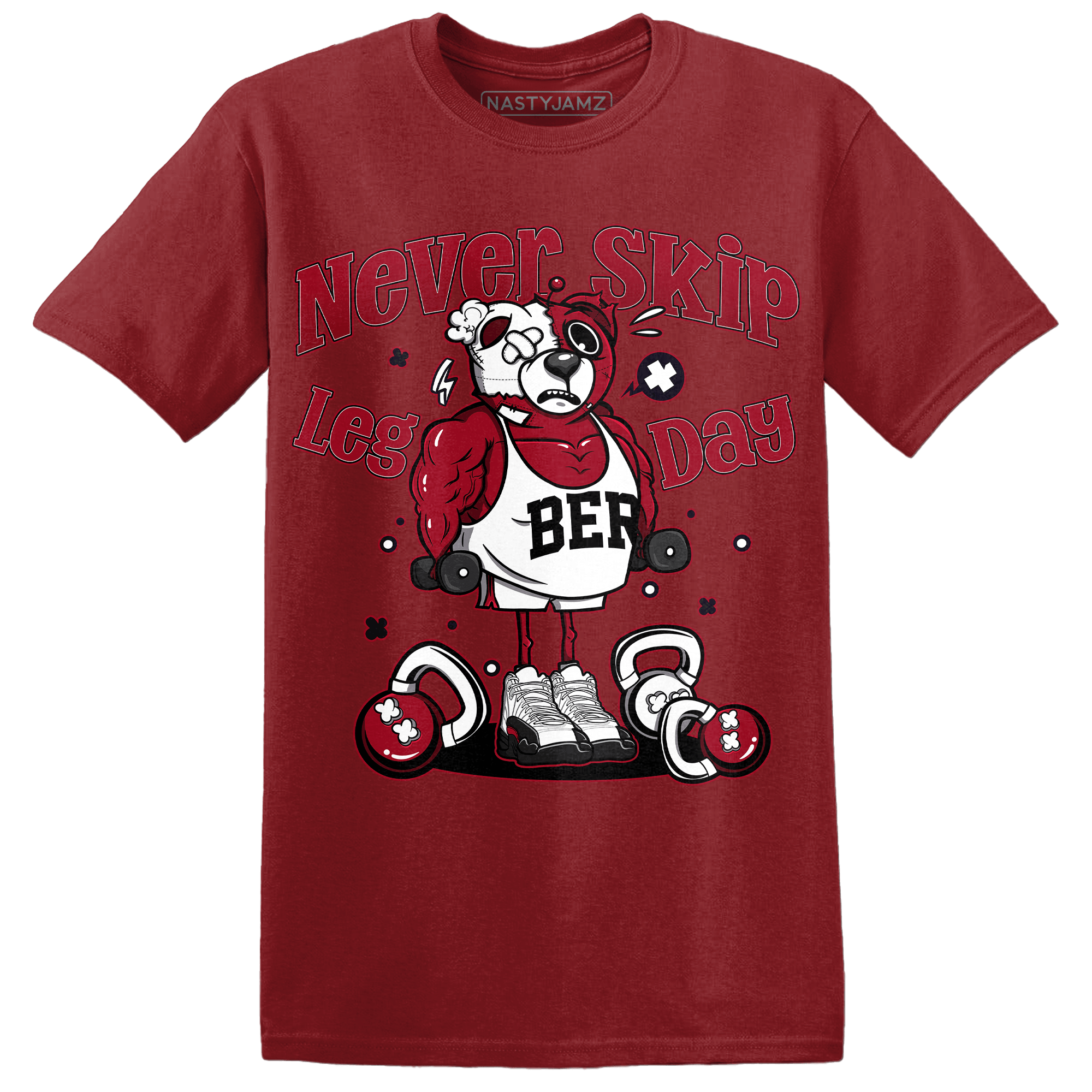 Retro Red Taxi 12s T Shirt Match Leg Day BER - NastyJamz