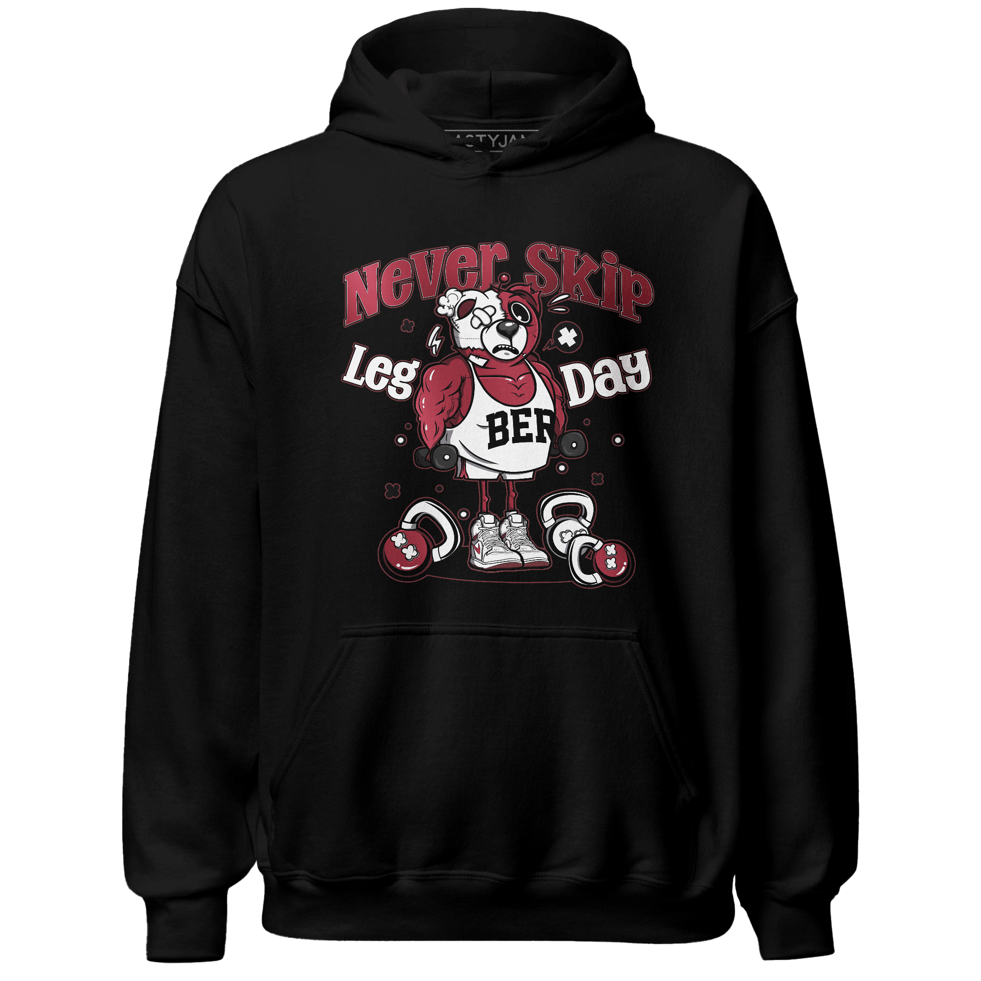 High 85 Metallic Burgundy 1s Hoodie Match Leg Day BER - NastyJamz