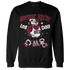 High White Team Red 1s Sweatshirt Match Leg Day BER - NastyJamz