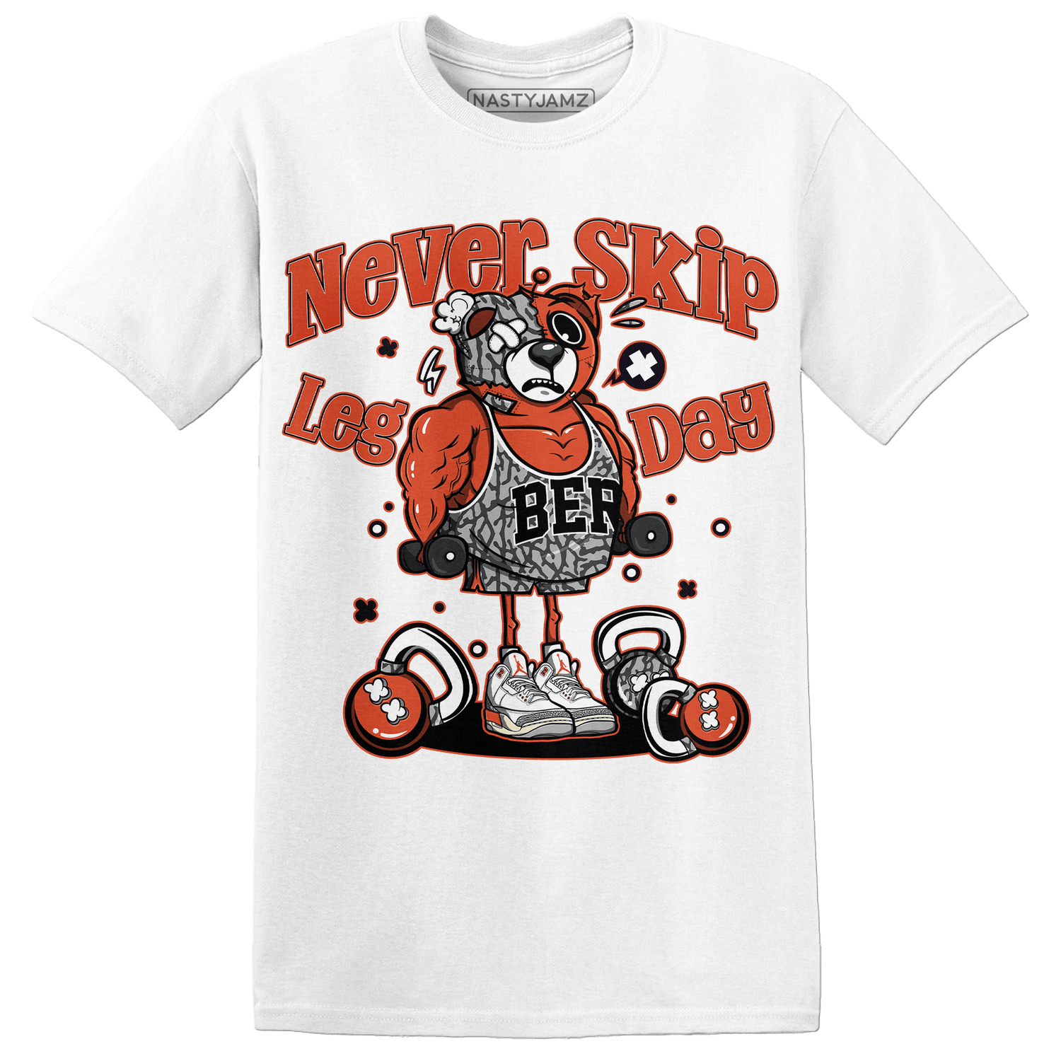 Georgia Peach 3s T Shirt Match Leg Day BER - NastyJamz