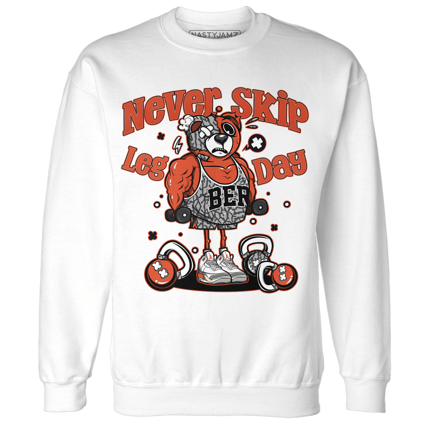 Georgia Peach 3s Sweatshirt Match Leg Day BER - NastyJamz