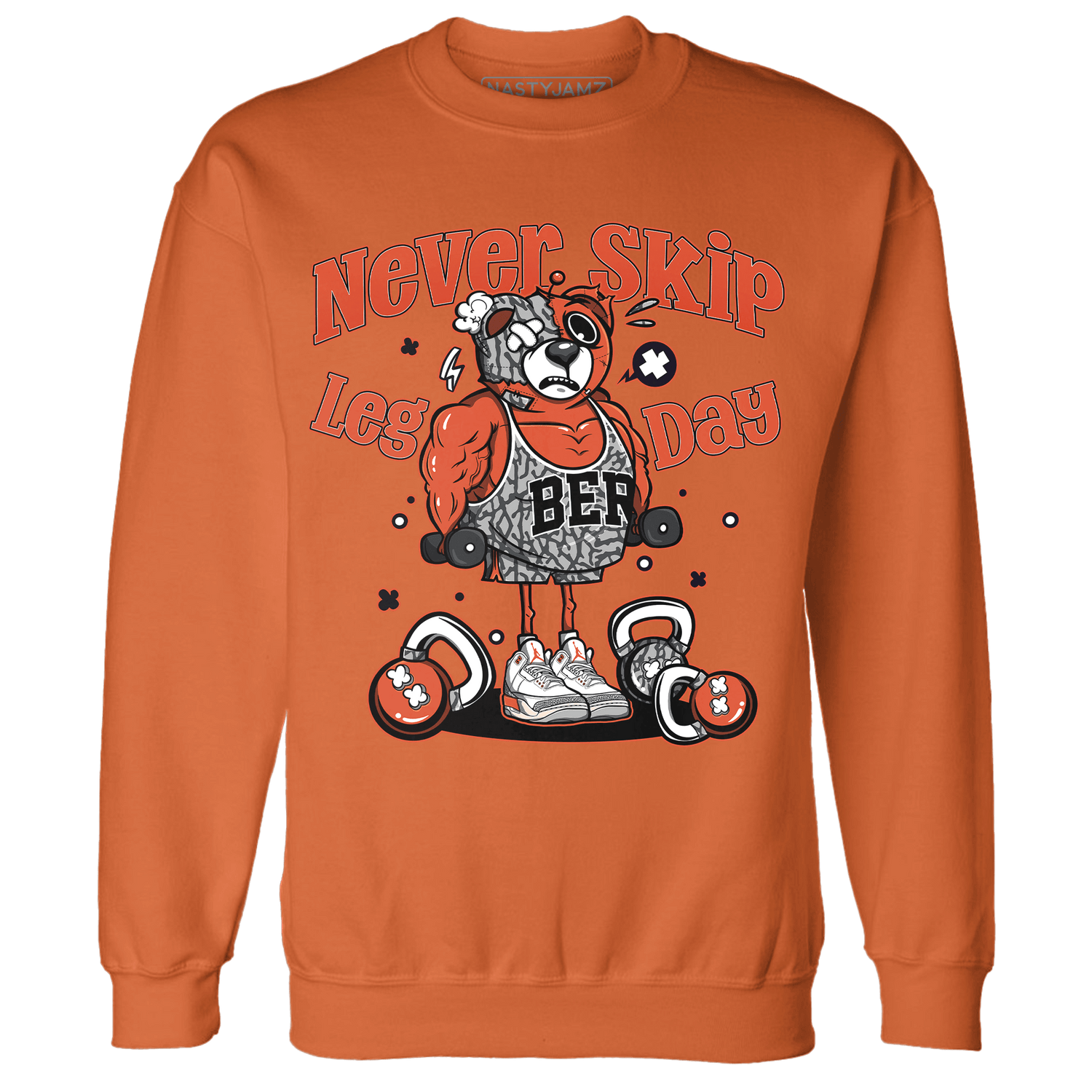 Georgia Peach 3s Sweatshirt Match Leg Day BER - NastyJamz