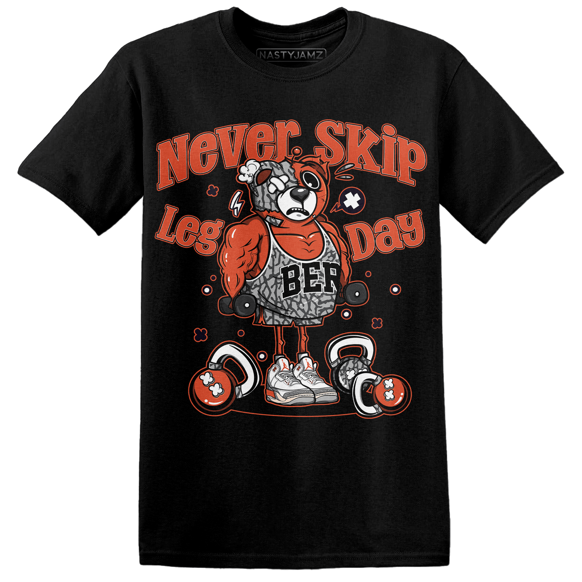 Georgia Peach 3s T Shirt Match Leg Day BER - NastyJamz