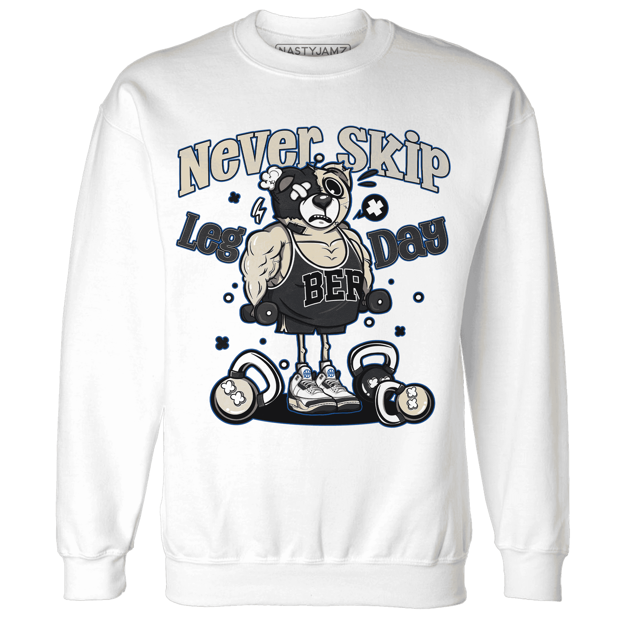 Quaiii 54 3s Sweatshirt Match Leg Day BER - NastyJamz