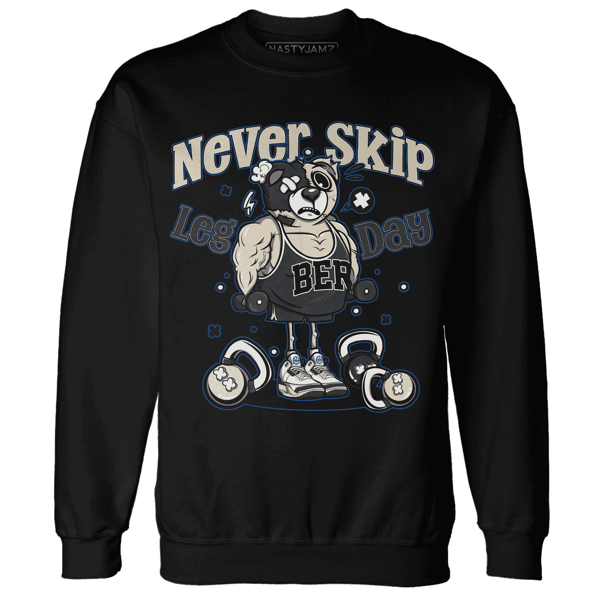 Quaiii 54 3s Sweatshirt Match Leg Day BER - NastyJamz