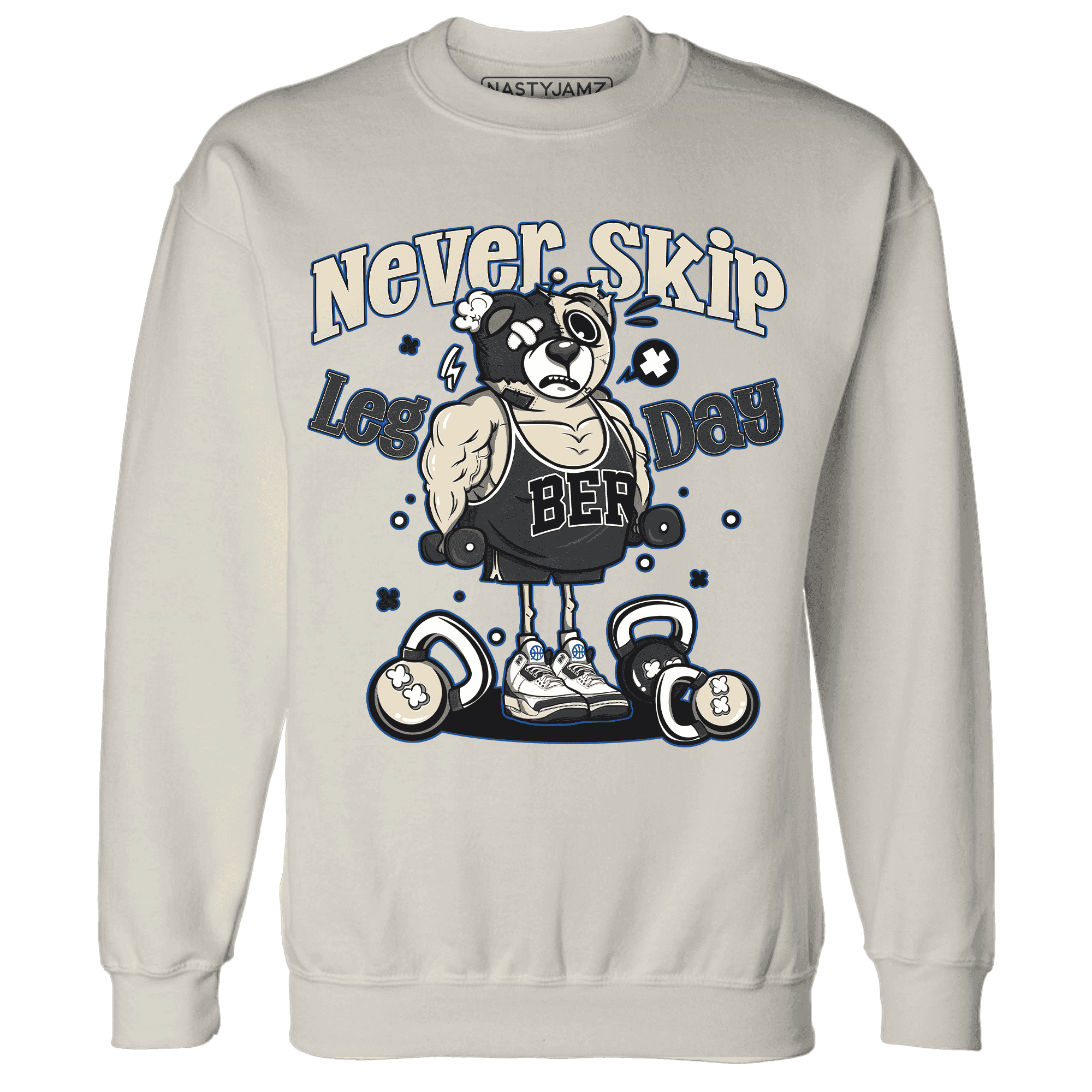 Quaiii 54 3s Sweatshirt Match Leg Day BER - NastyJamz