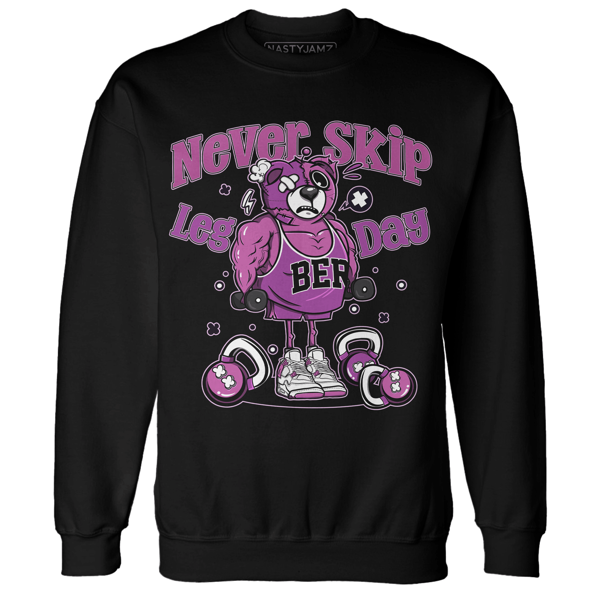 GS Hyper Violet 4s Sweatshirt Match Leg Day BER - NastyJamz