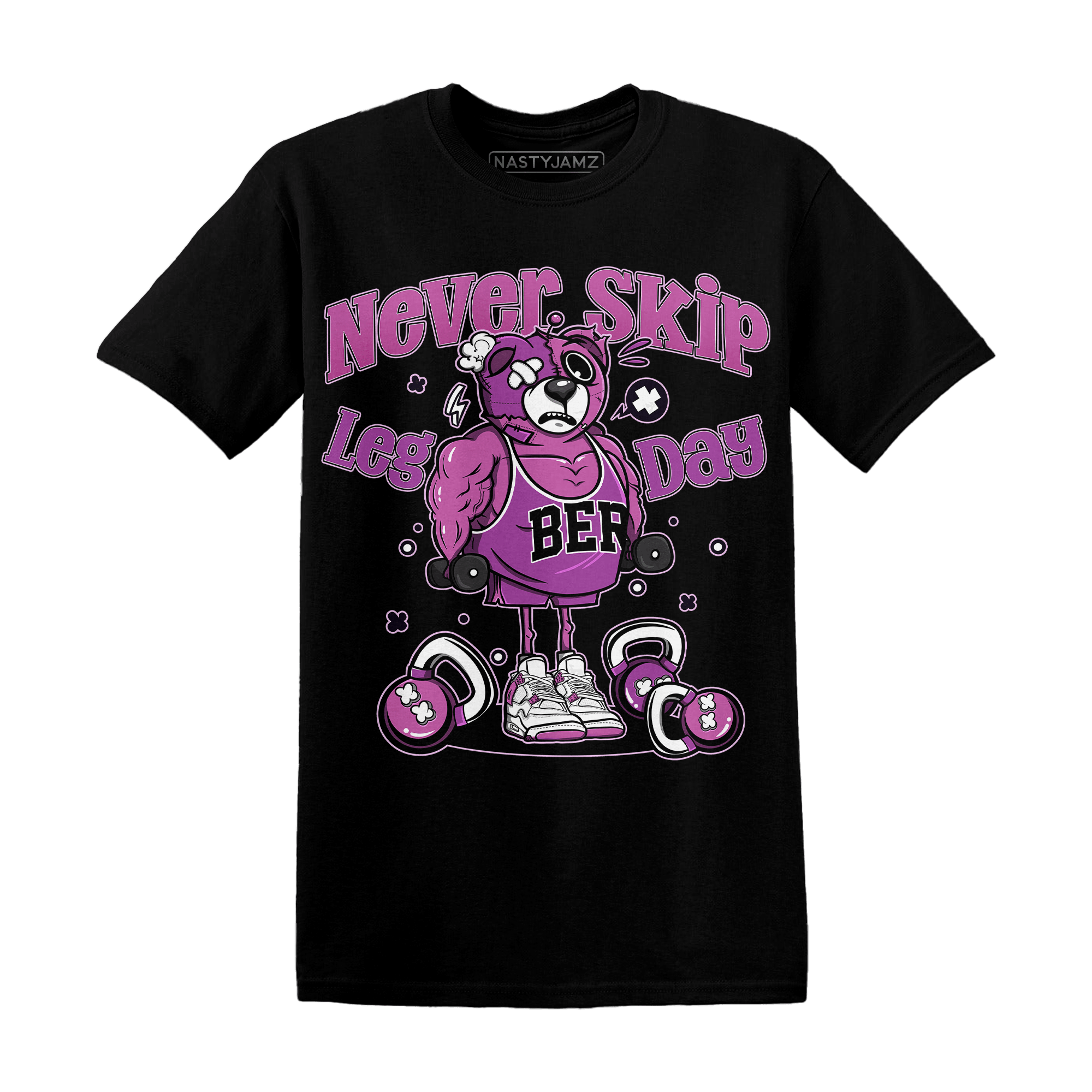 GS Hyper Violet 4s T Shirt Match Leg Day BER - NastyJamz