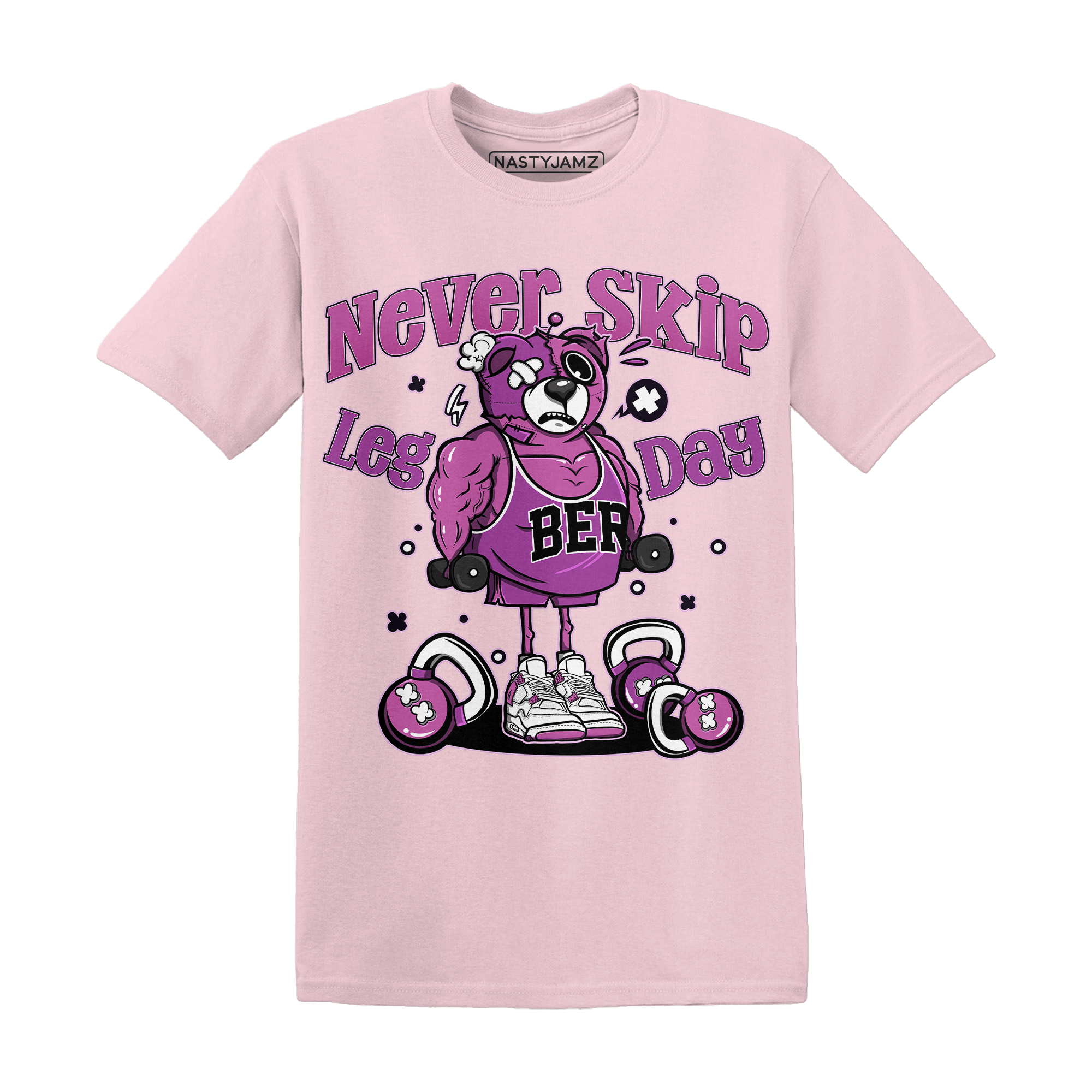 GS Hyper Violet 4s T Shirt Match Leg Day BER - NastyJamz