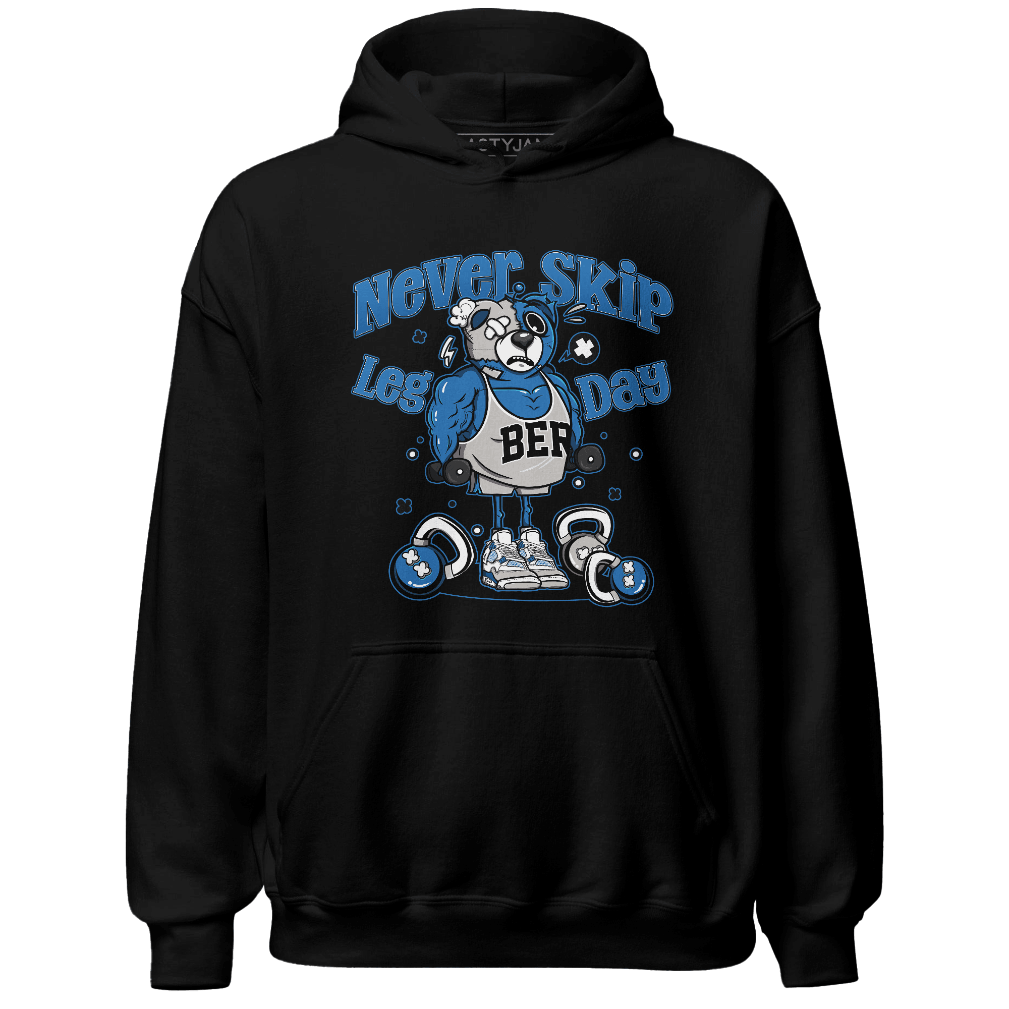 Industrial Blue 4s Hoodie Match Leg Day BER - NastyJamz