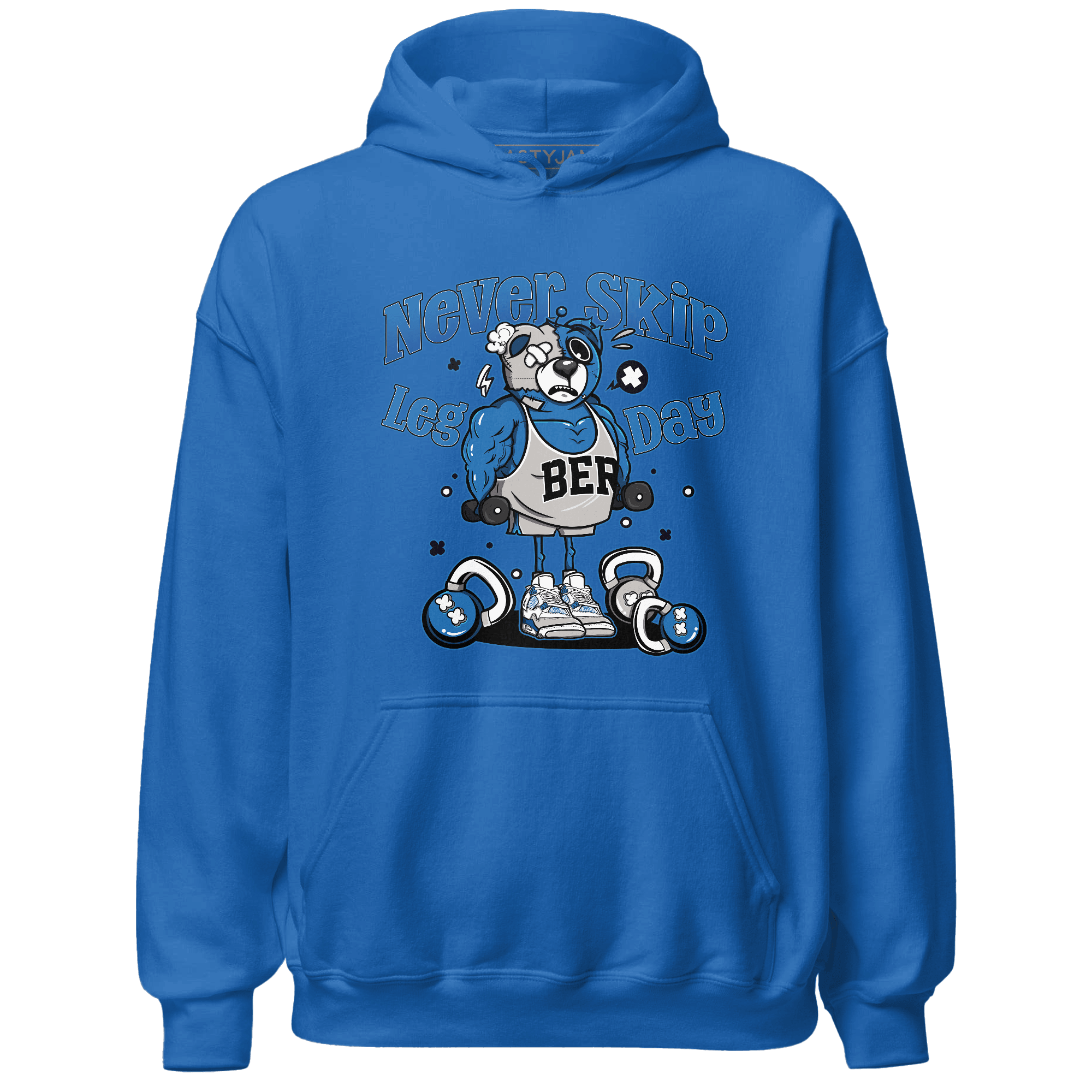 Industrial Blue 4s Hoodie Match Leg Day BER - NastyJamz