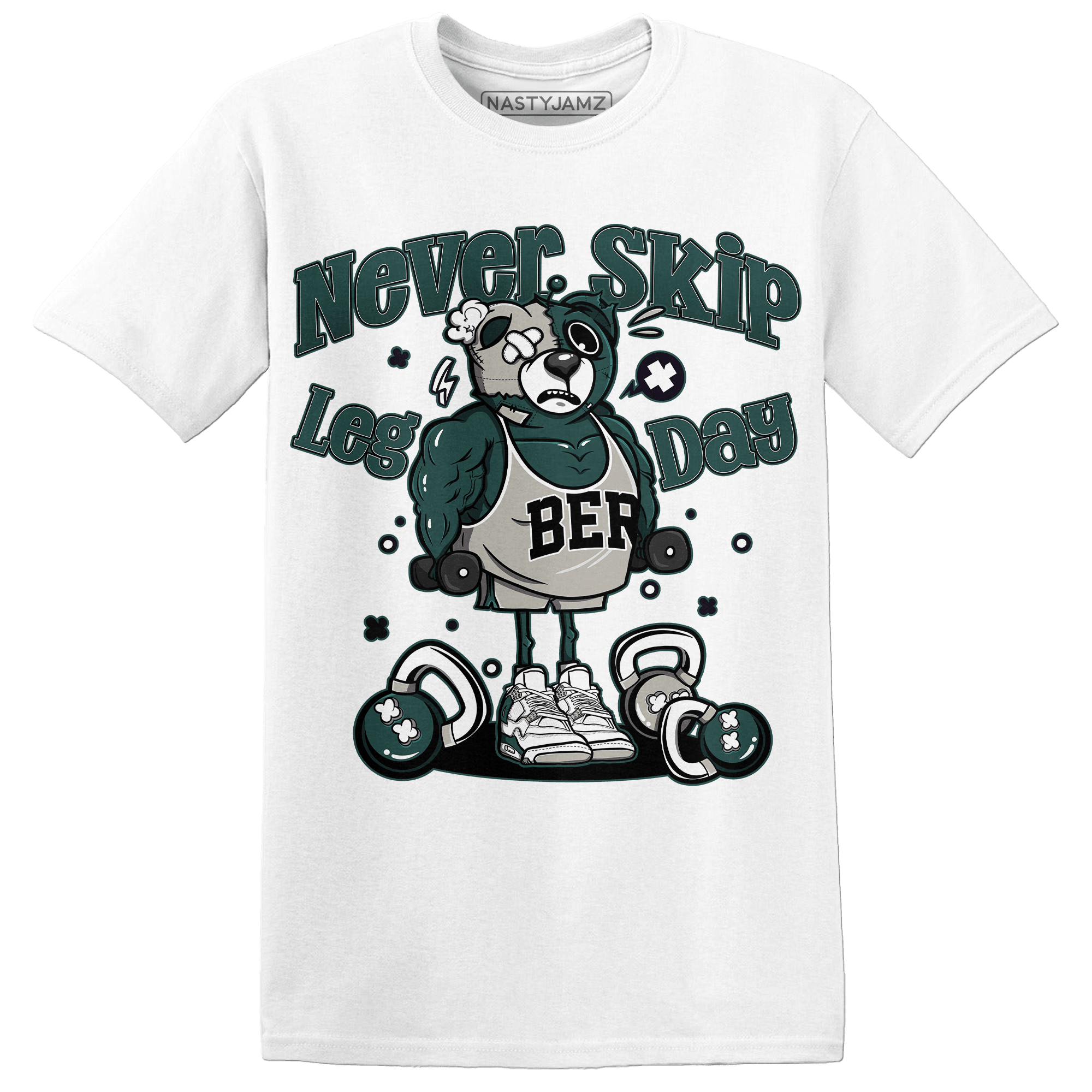 Oxidized Green 4s T Shirt Match Leg Day BER - NastyJamz