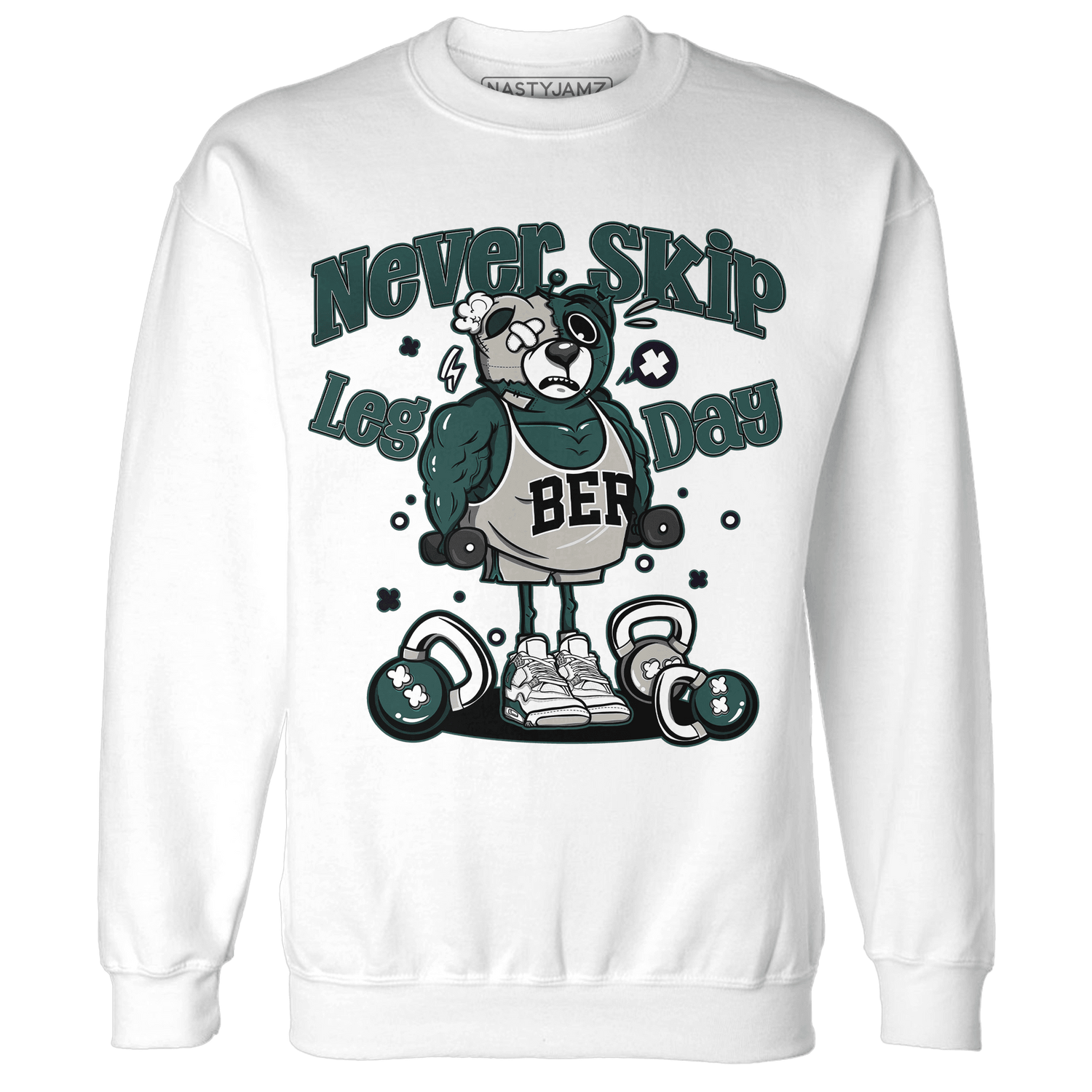 Oxidized Green 4s Sweatshirt Match Leg Day BER - NastyJamz
