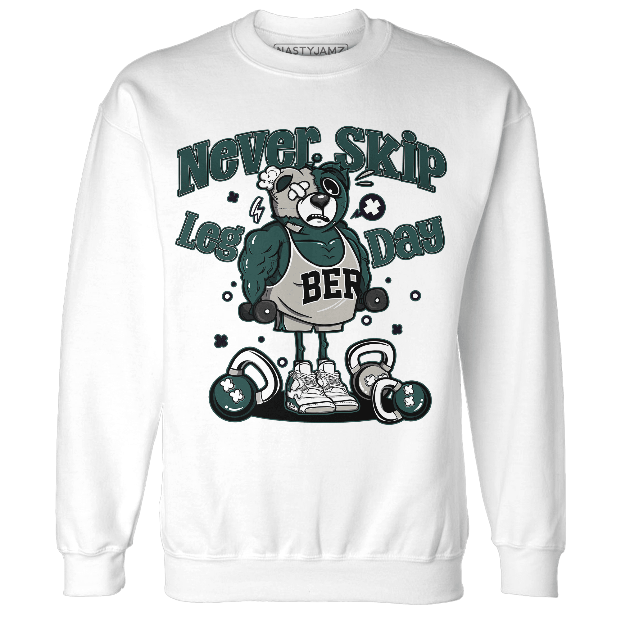 Oxidized Green 4s Sweatshirt Match Leg Day BER - NastyJamz