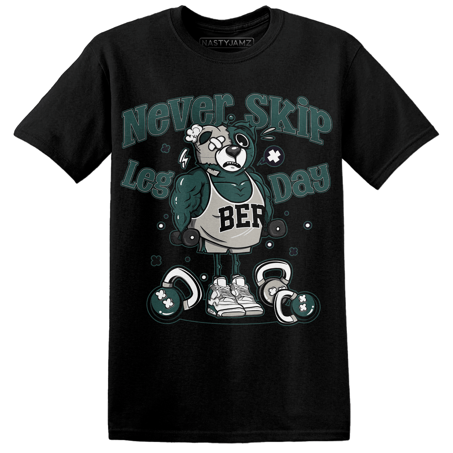 Oxidized Green 4s T Shirt Match Leg Day BER - NastyJamz