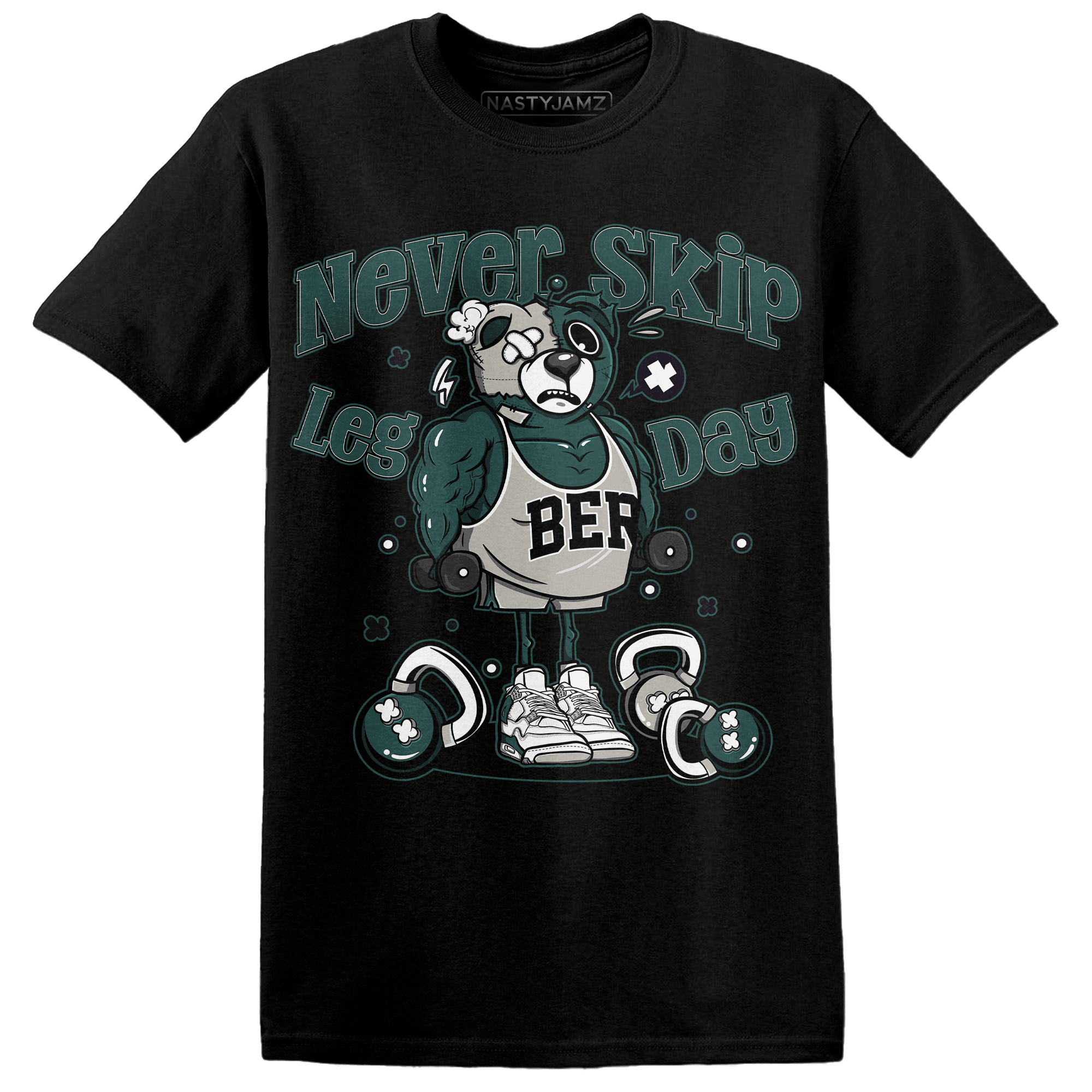Oxidized Green 4s T Shirt Match Leg Day BER - NastyJamz