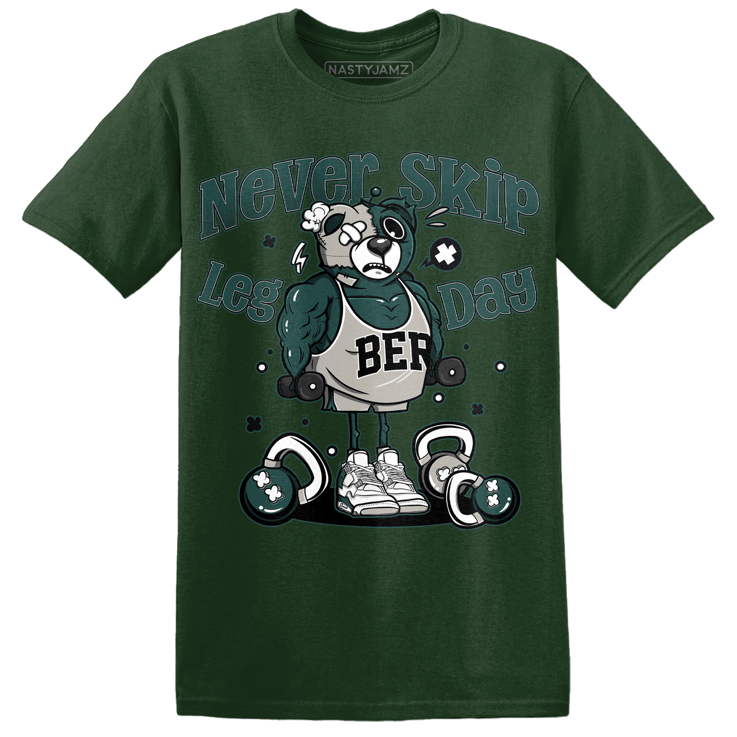 Oxidized Green 4s T Shirt Match Leg Day BER - NastyJamz