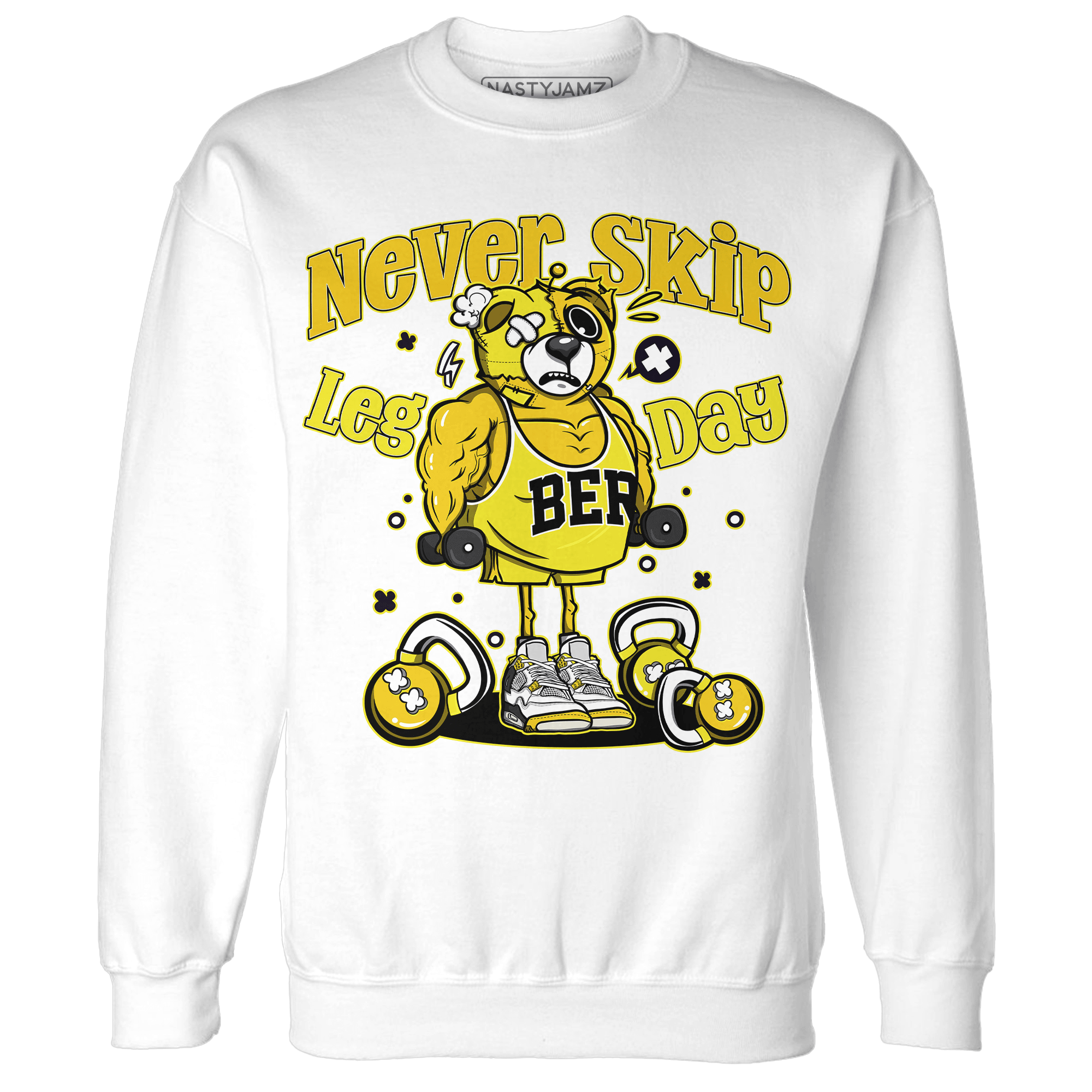 Vivid Sulfur 4s Sweatshirt Match Leg Day BER - NastyJamz