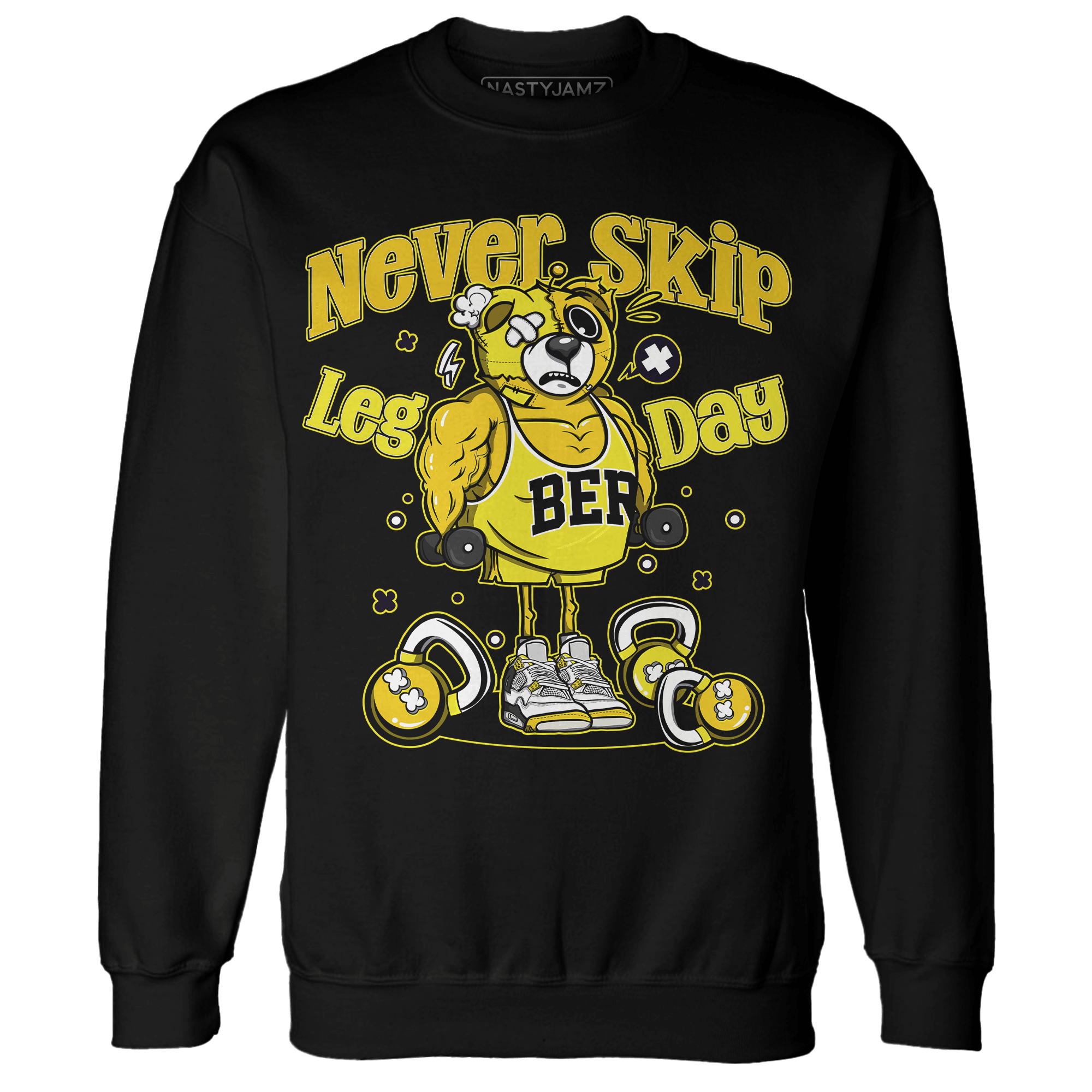 Vivid Sulfur 4s Sweatshirt Match Leg Day BER - NastyJamz