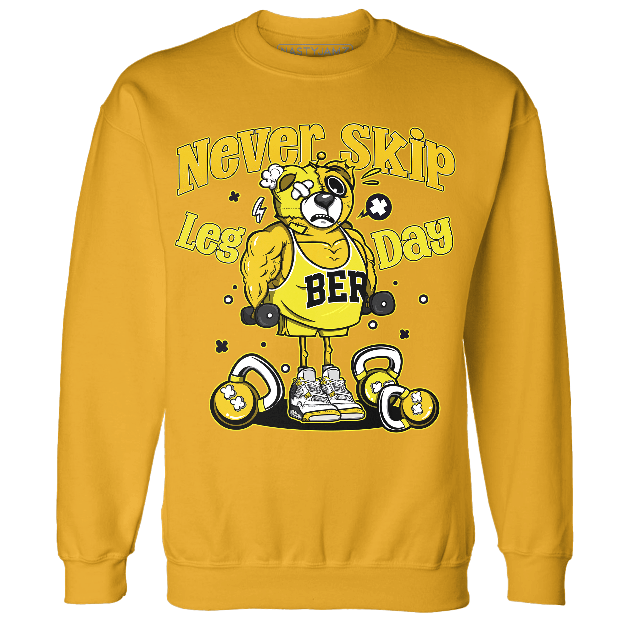 Vivid Sulfur 4s Sweatshirt Match Leg Day BER - NastyJamz