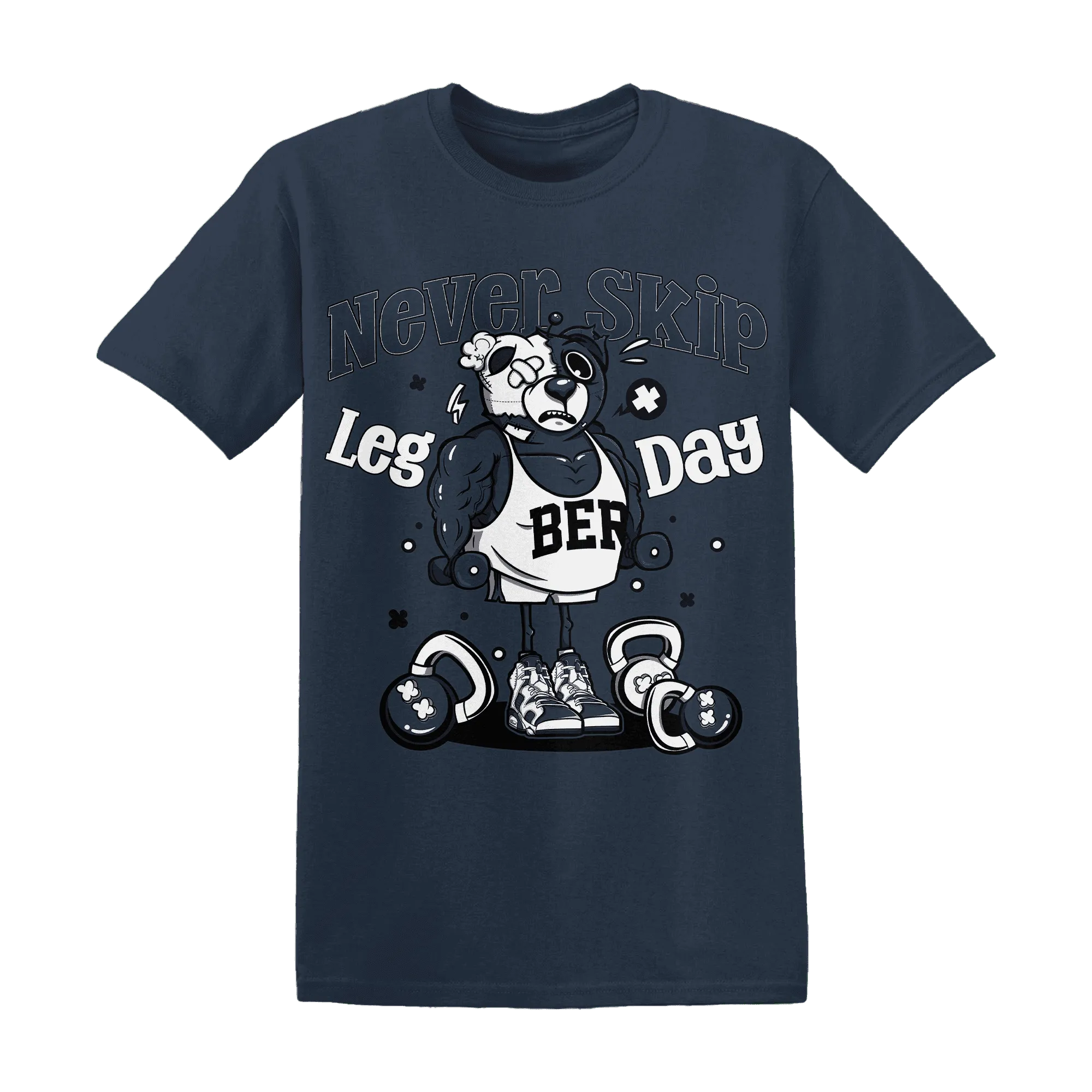 White-Navy-6s-T-Shirt-Match-Leg-Day-BER