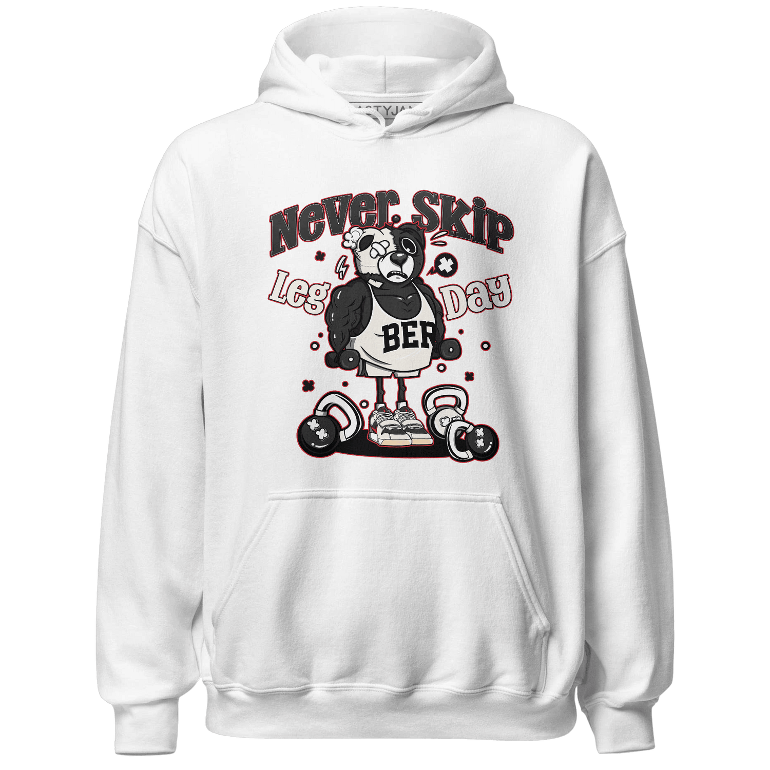 Jumman Jack University Red Hoodie Match Leg Day BER - NastyJamz