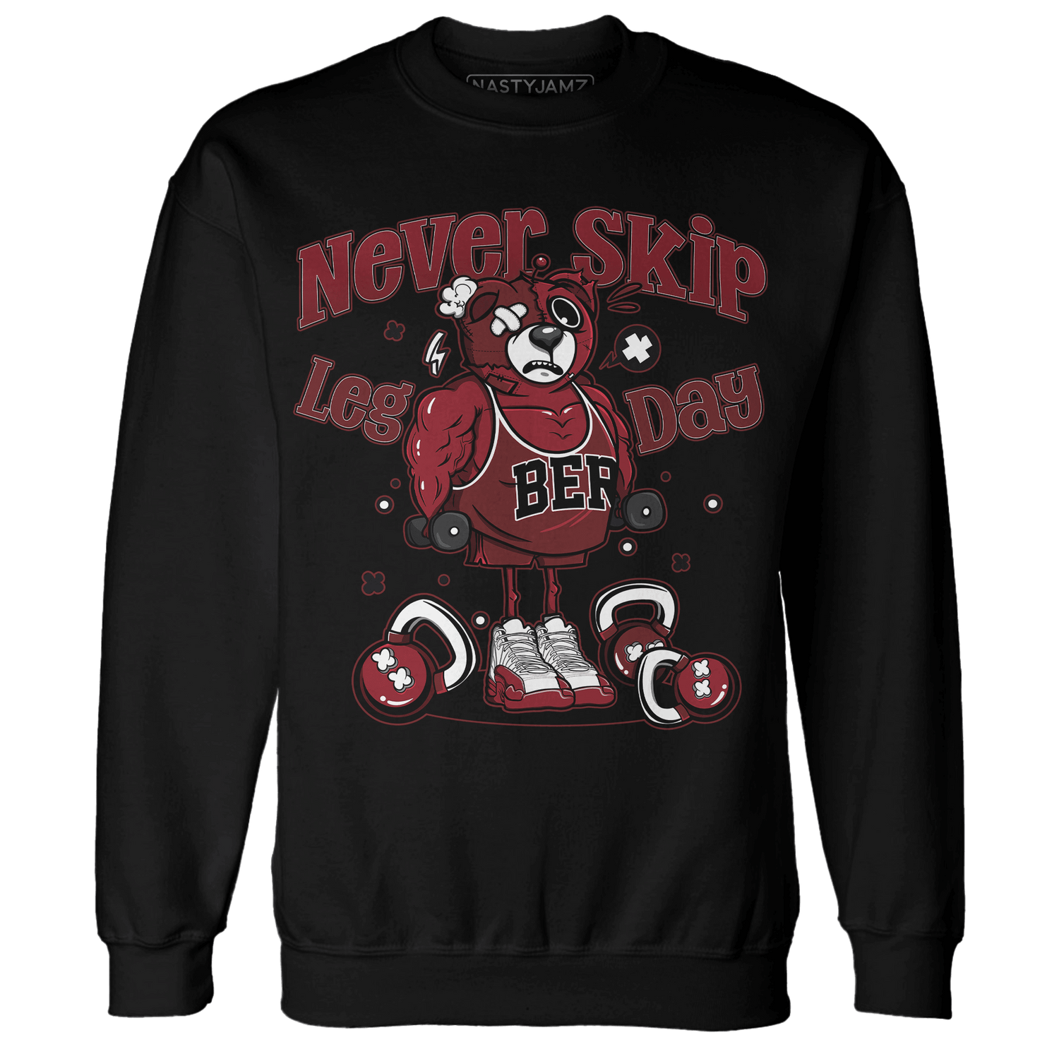 Cherry 12s Sweatshirt Match Leg Day BER - NastyJamz