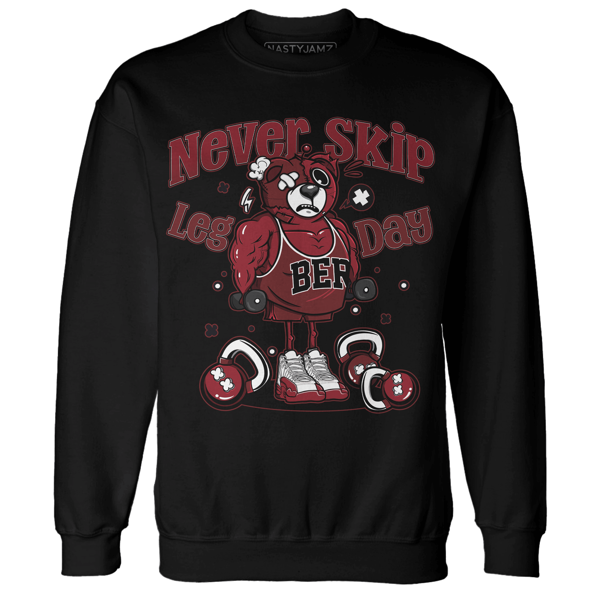 Cherry 12s Sweatshirt Match Leg Day BER - NastyJamz