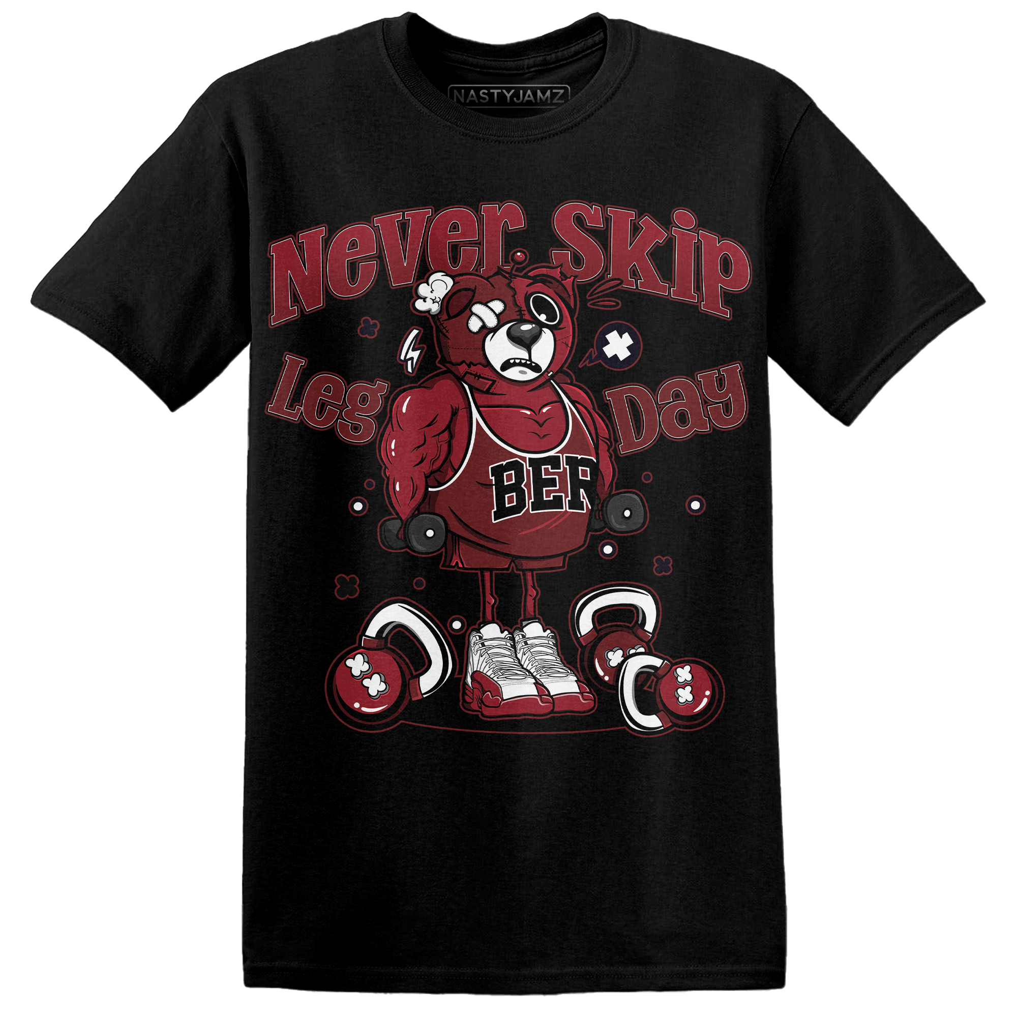 Cherry 12s T Shirt Match Leg Day BER - NastyJamz