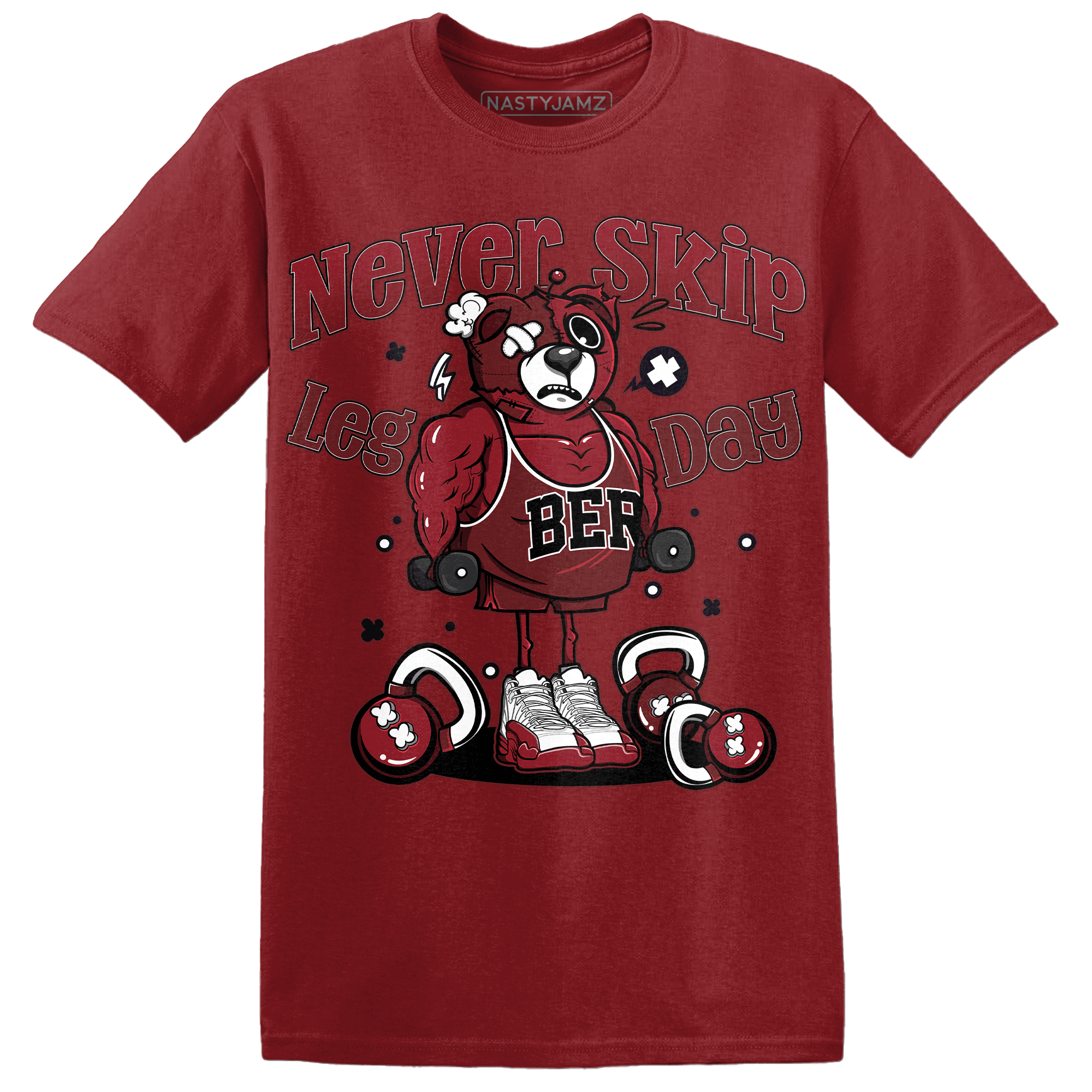 Cherry 12s T Shirt Match Leg Day BER - NastyJamz