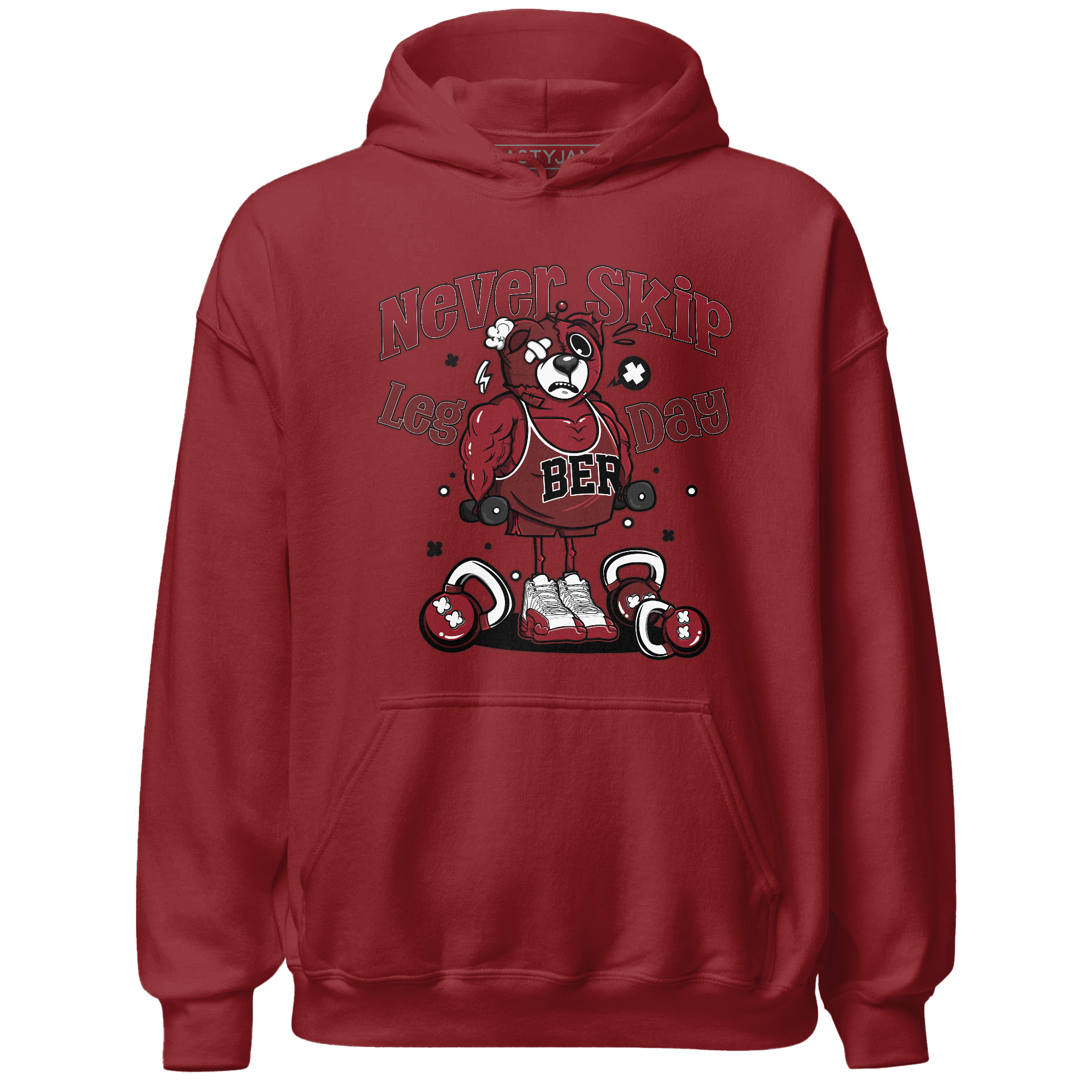 Cherry 12s Hoodie Match Leg Day BER - NastyJamz