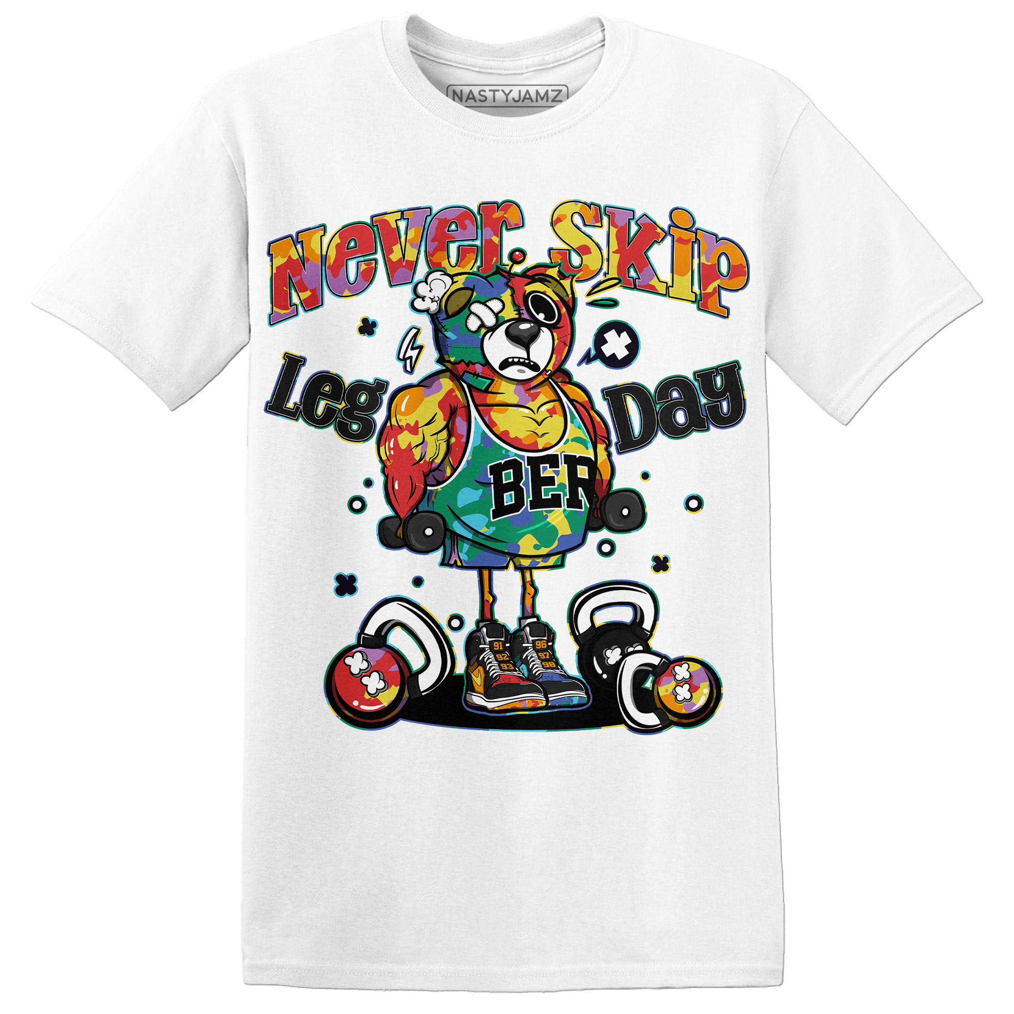 Mid GS Six Championships 1s T Shirt Match Leg Day BER - NastyJamz