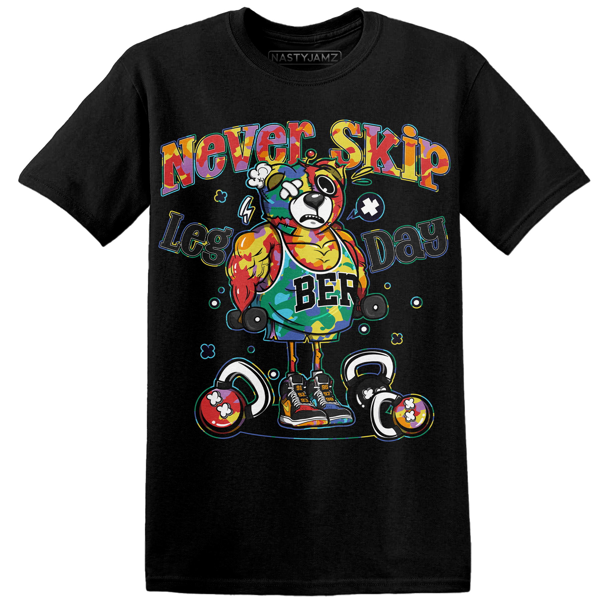 Mid GS Six Championships 1s T Shirt Match Leg Day BER - NastyJamz