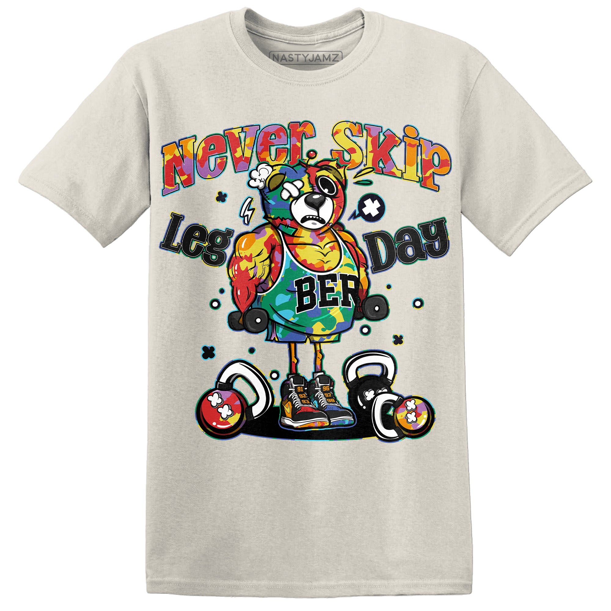 Mid GS Six Championships 1s T Shirt Match Leg Day BER - NastyJamz
