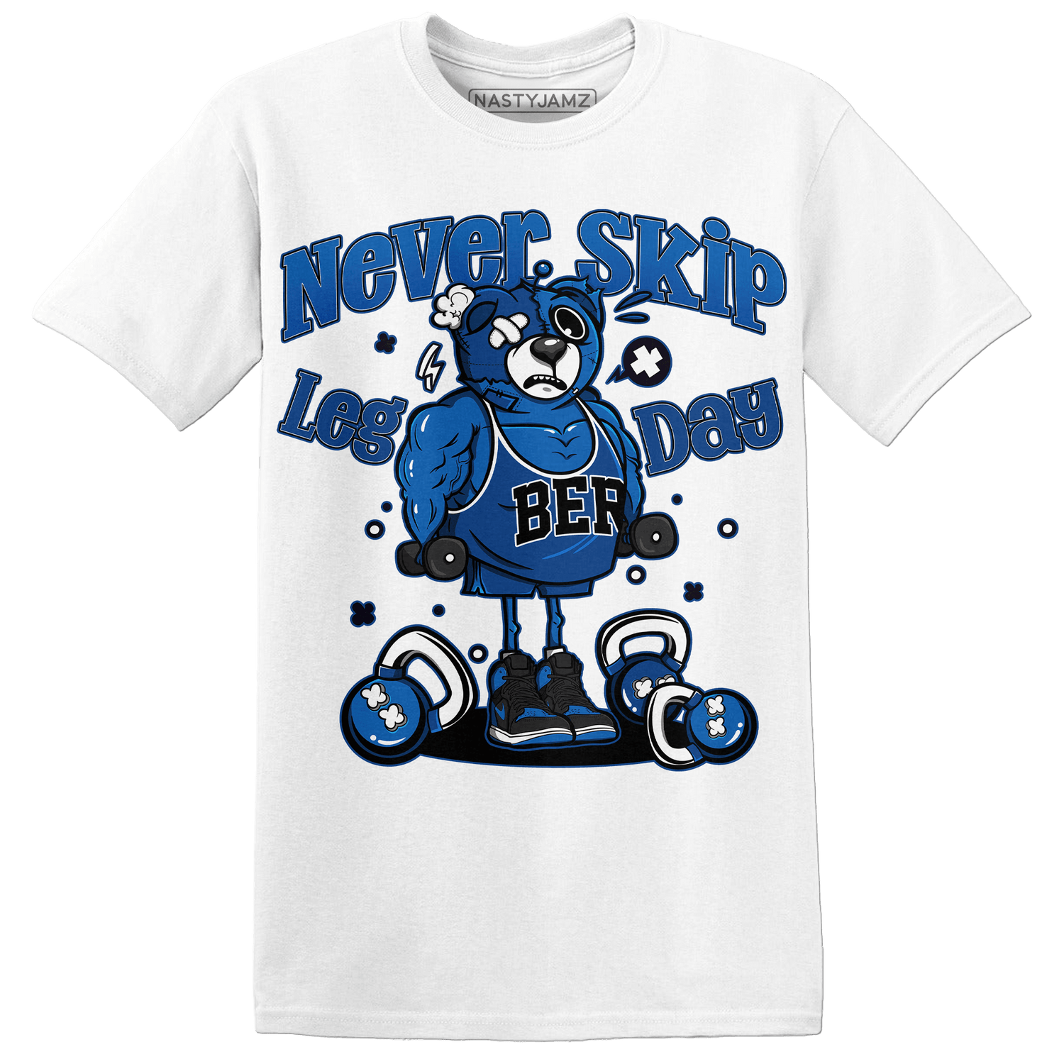 Royal Reimagined 1s T Shirt Match Leg Day BER - NastyJamz