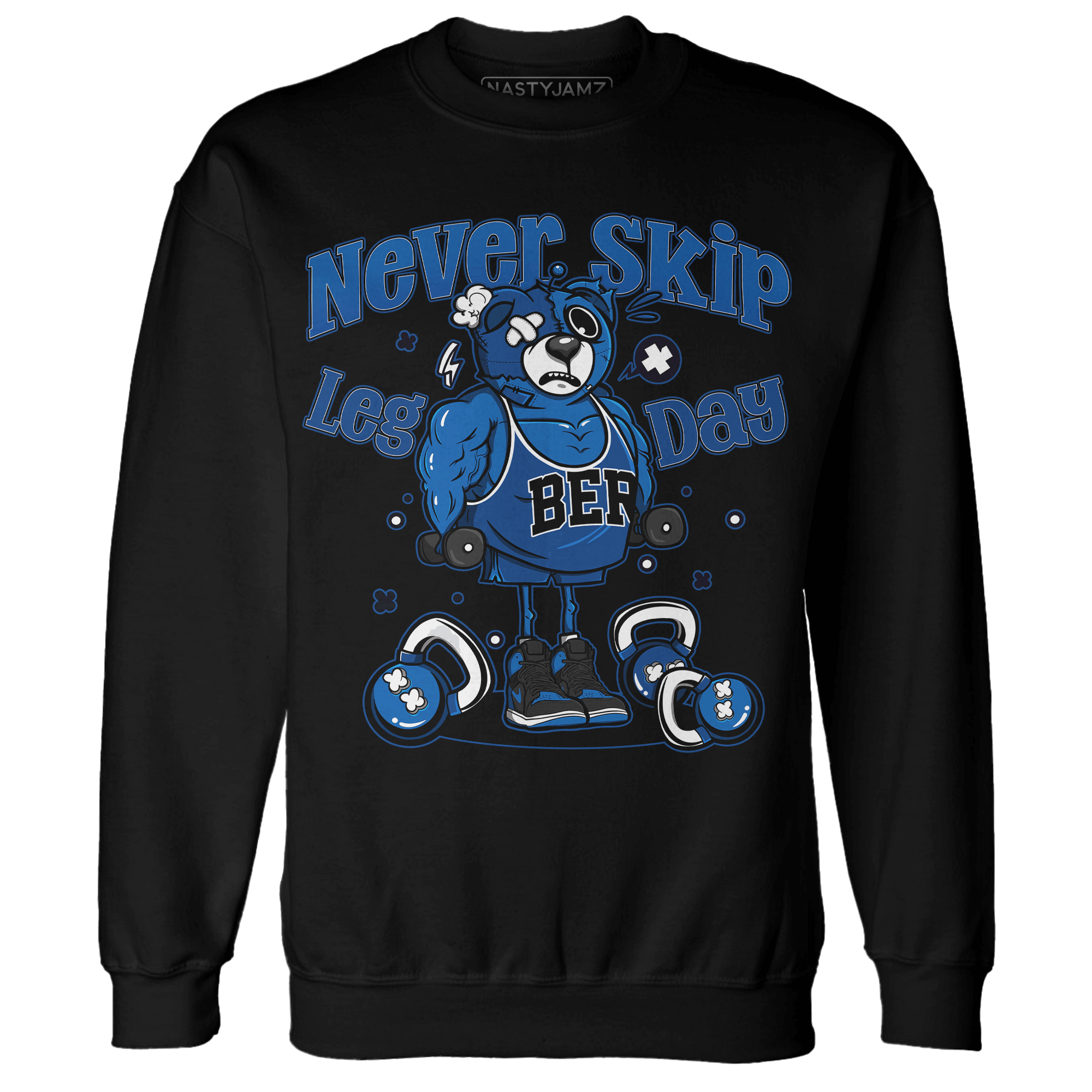 Royal Reimagined 1s Sweatshirt Match Leg Day BER - NastyJamz