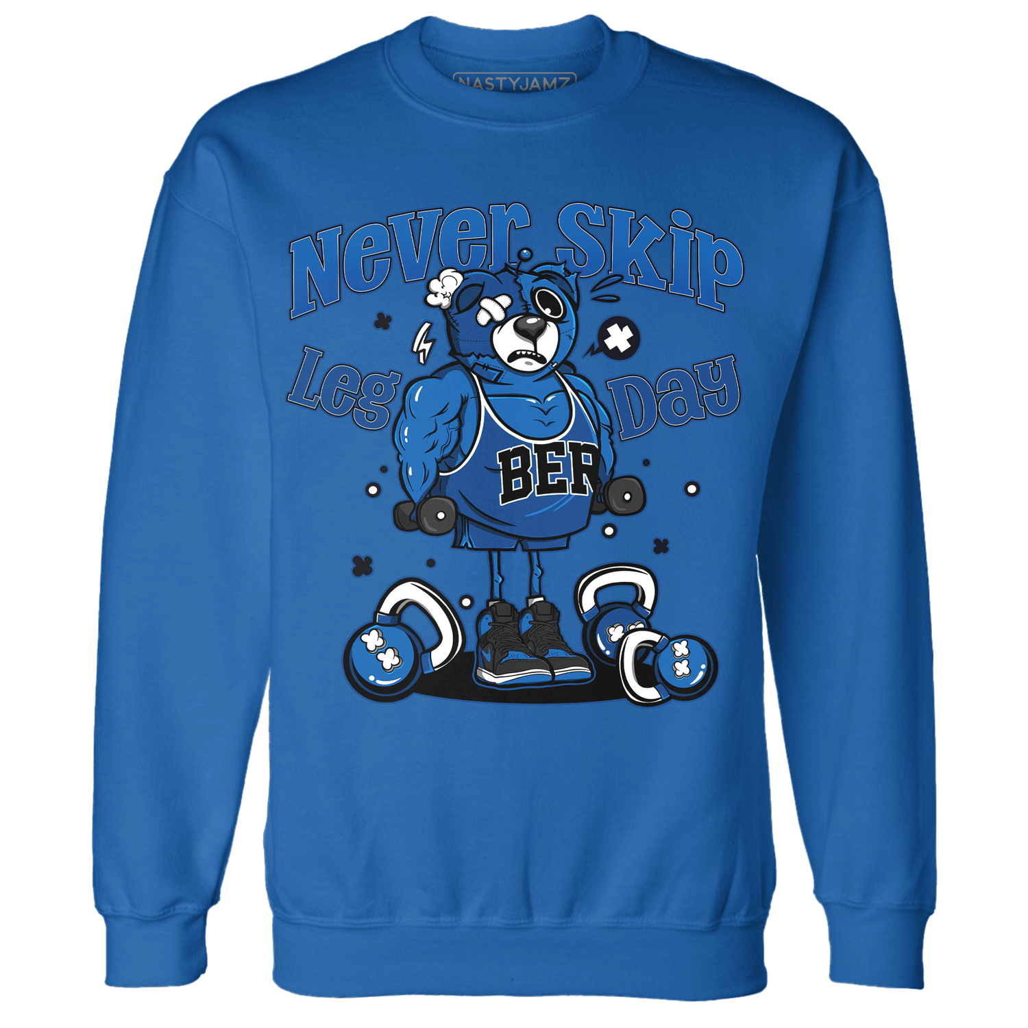 Royal Reimagined 1s Sweatshirt Match Leg Day BER - NastyJamz