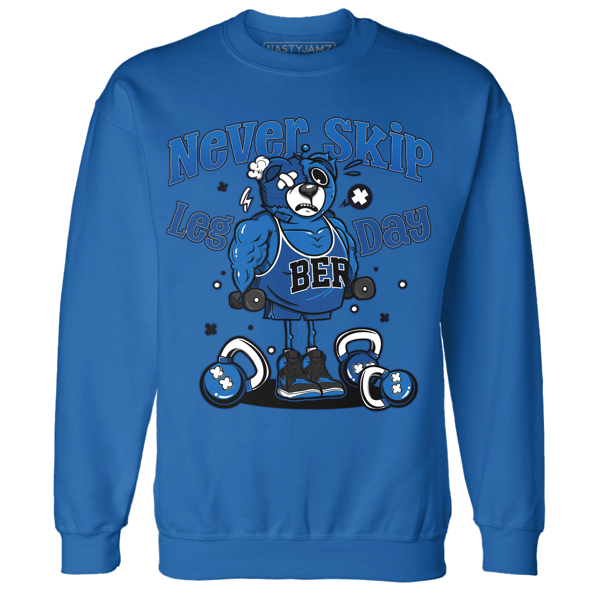 Royal Reimagined 1s Sweatshirt Match Leg Day BER - NastyJamz