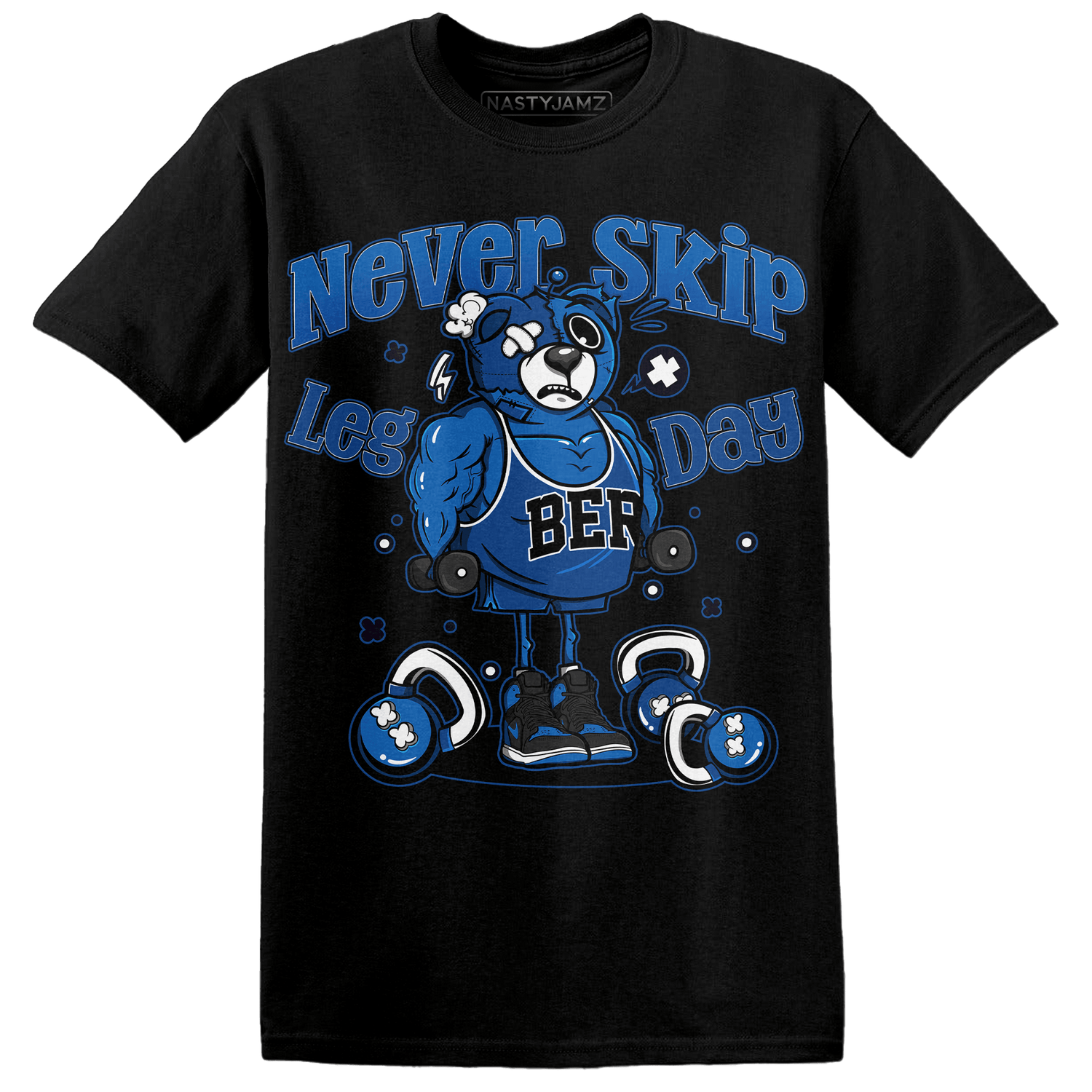 Royal Reimagined 1s T Shirt Match Leg Day BER - NastyJamz