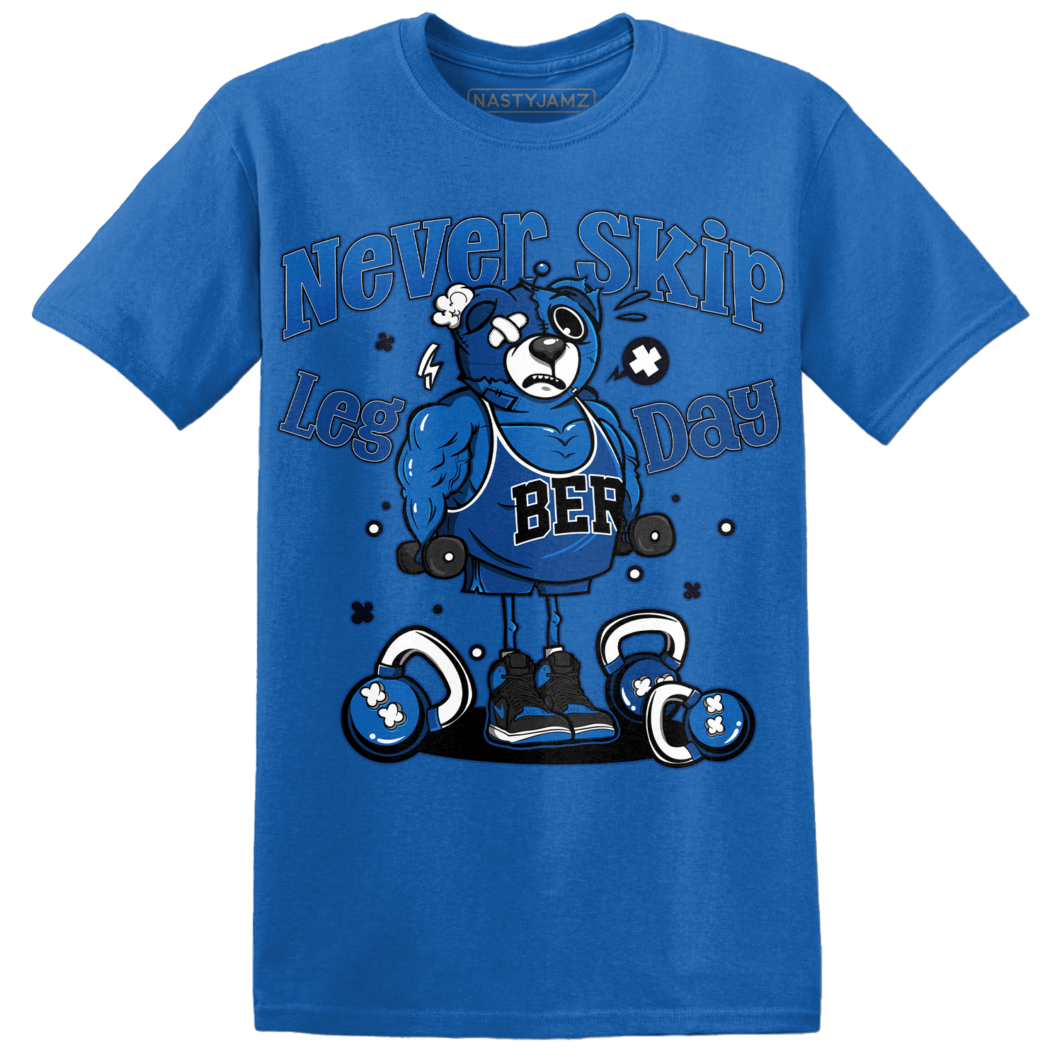 Royal Reimagined 1s T Shirt Match Leg Day BER - NastyJamz