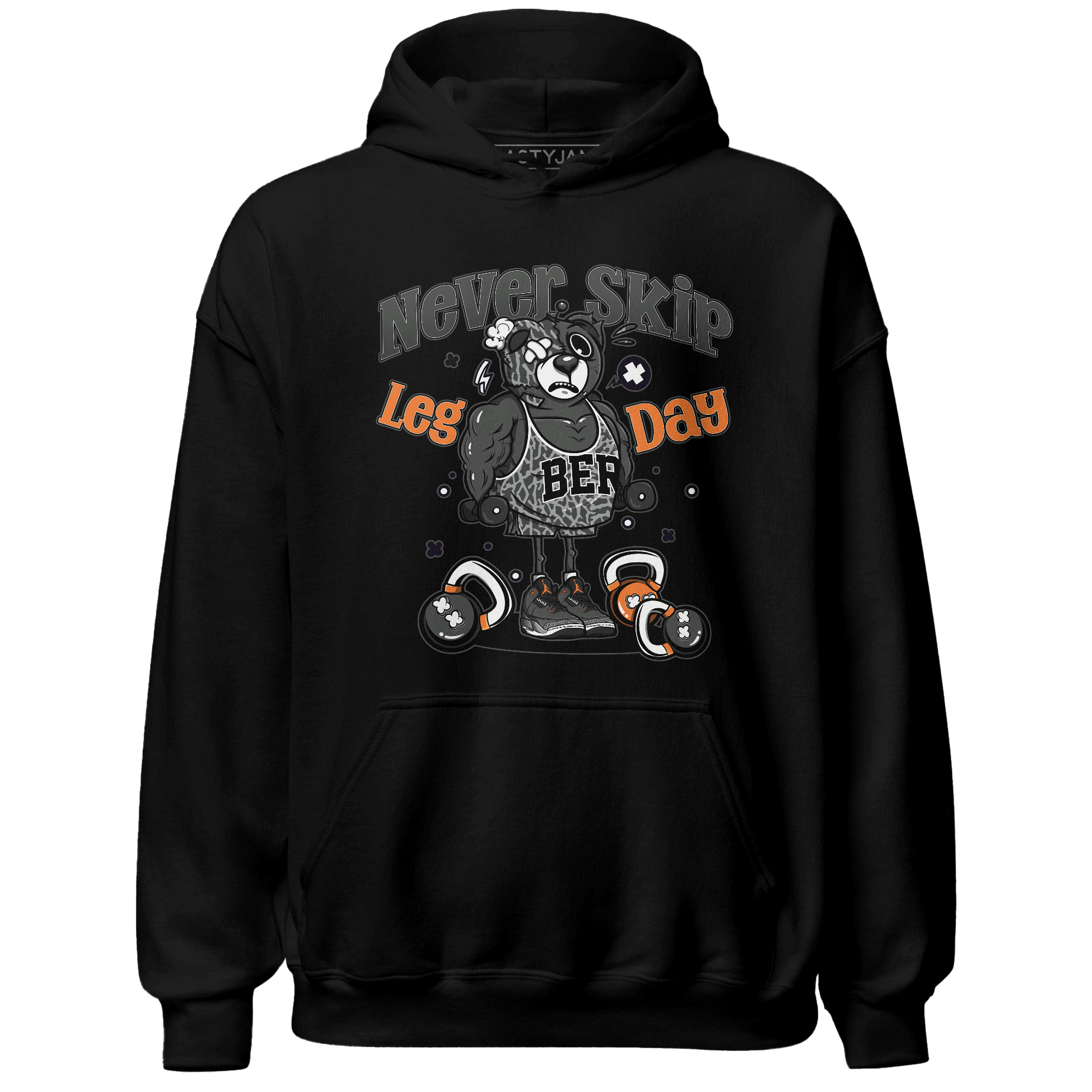 Fear Pack 3s Hoodie Match Leg Day BER - NastyJamz
