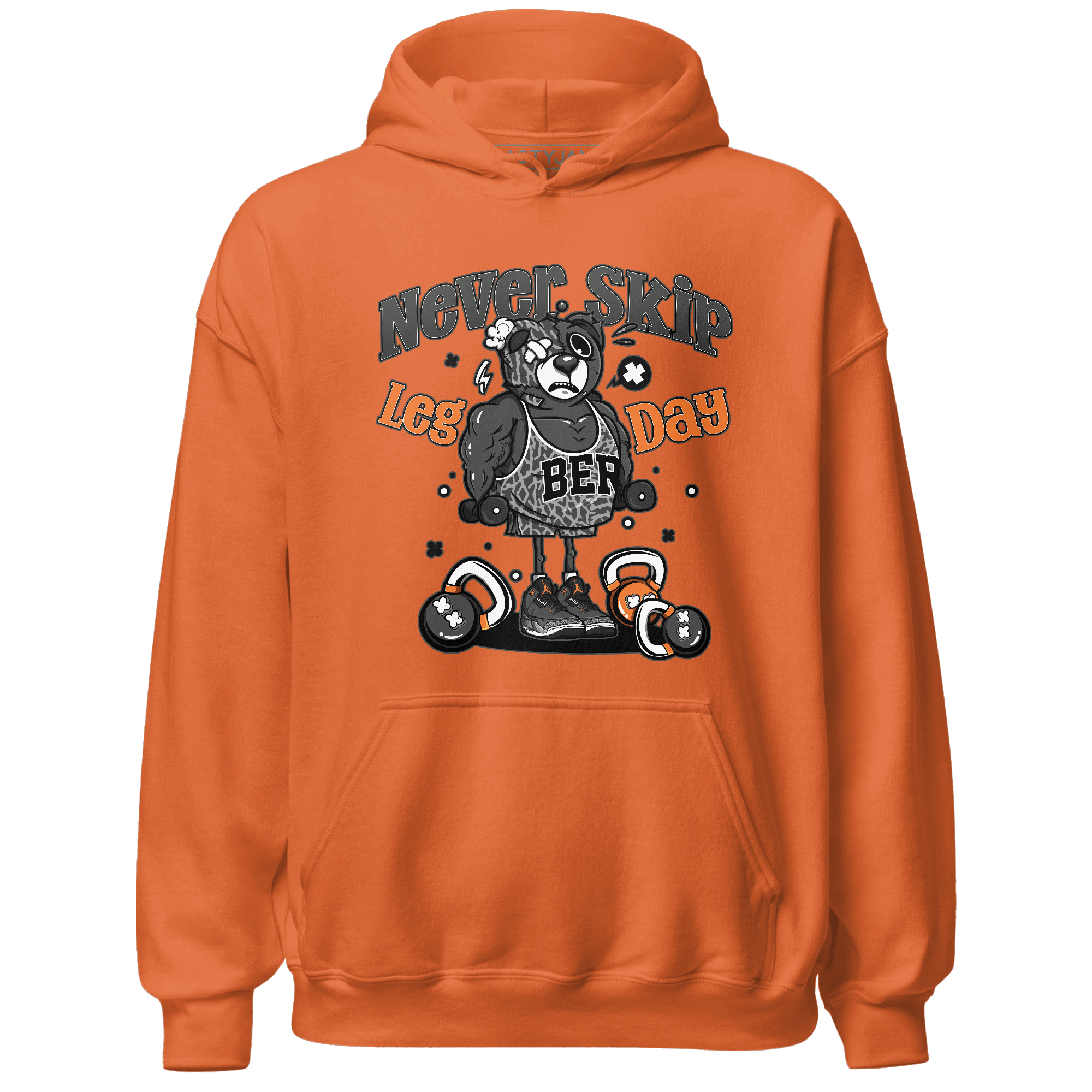 Fear Pack 3s Hoodie Match Leg Day BER - NastyJamz