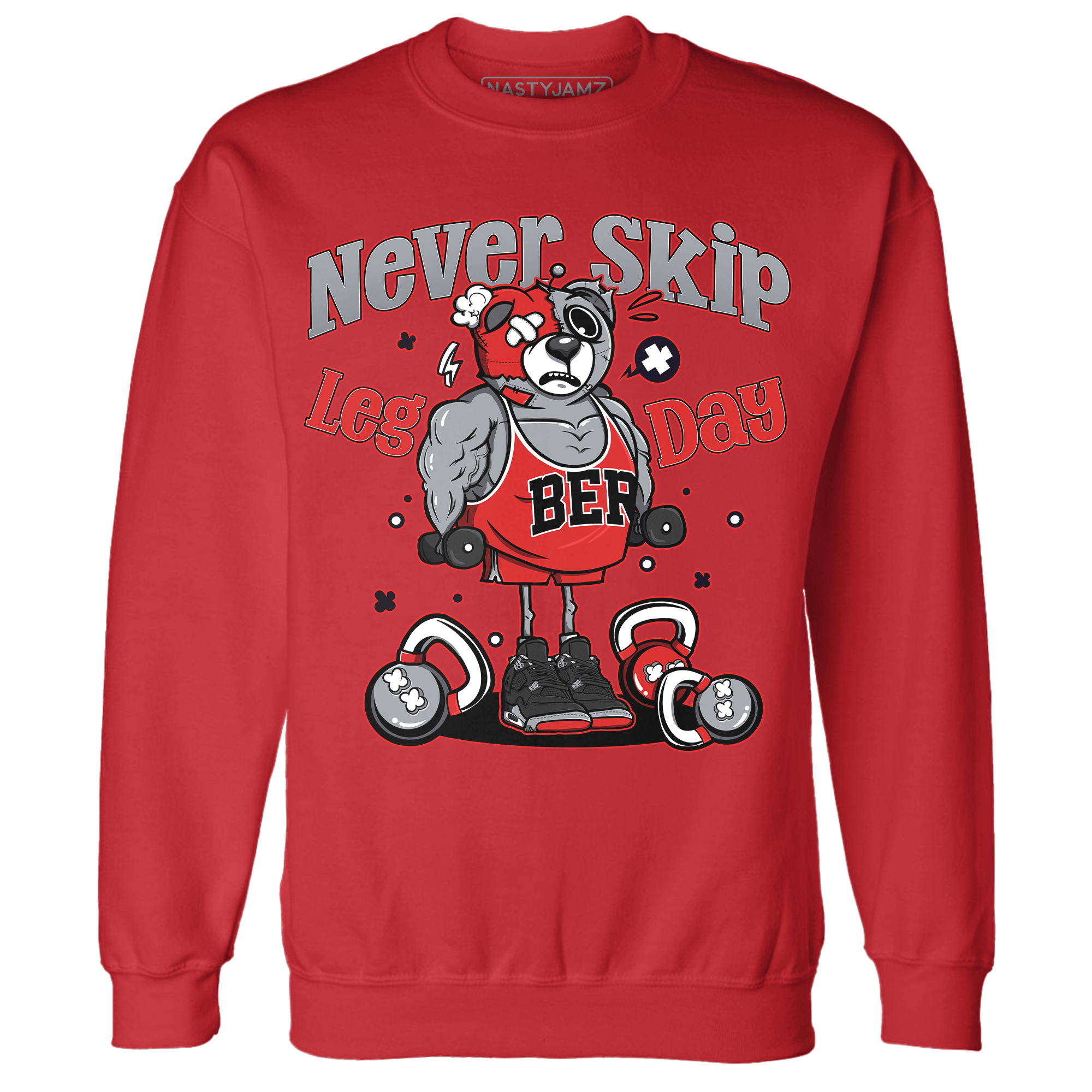 Bred Reimagined 4s Sweatshirt Match Leg Day BER - NastyJamz