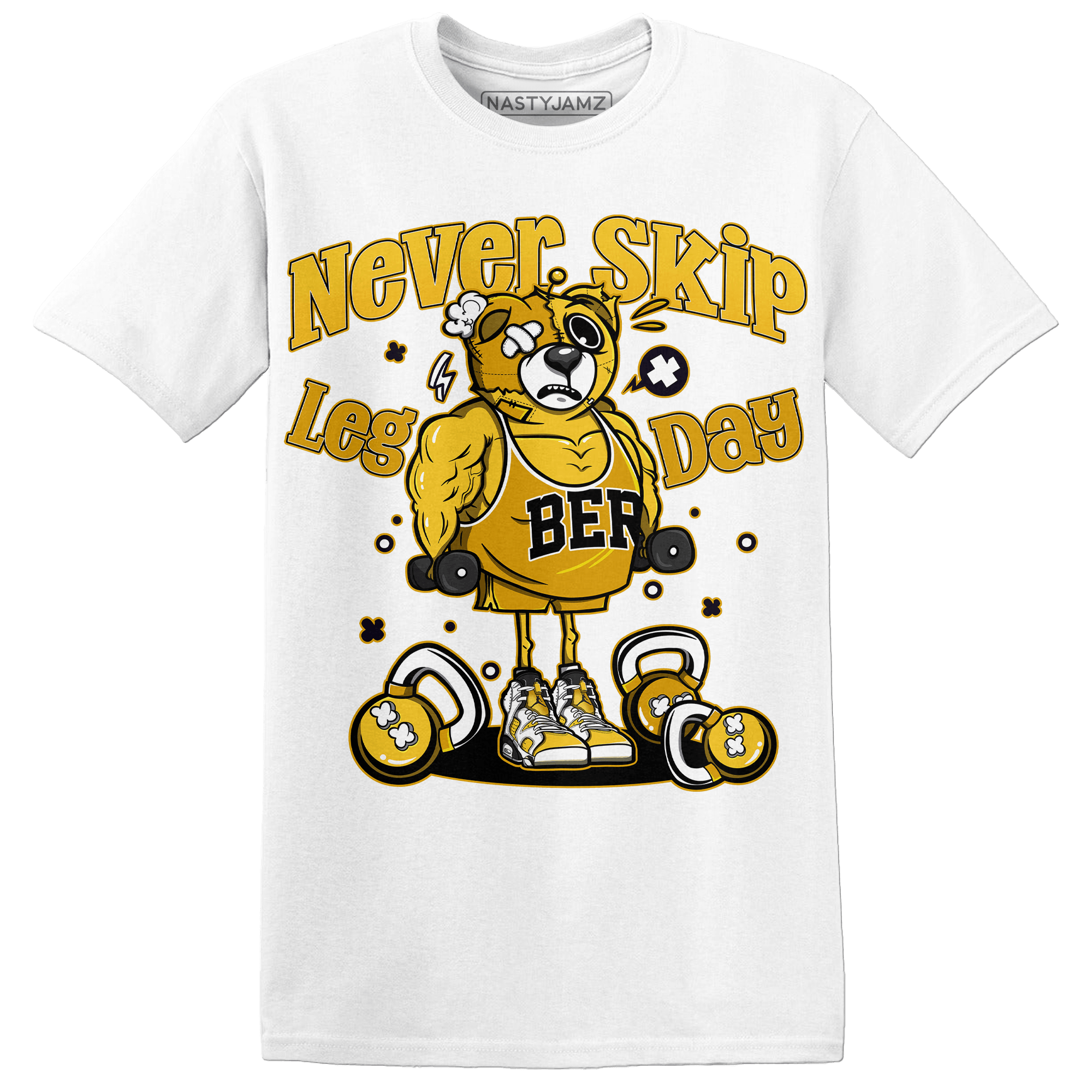 Yellow Ochre 6s T Shirt Match Leg Day BER - NastyJamz