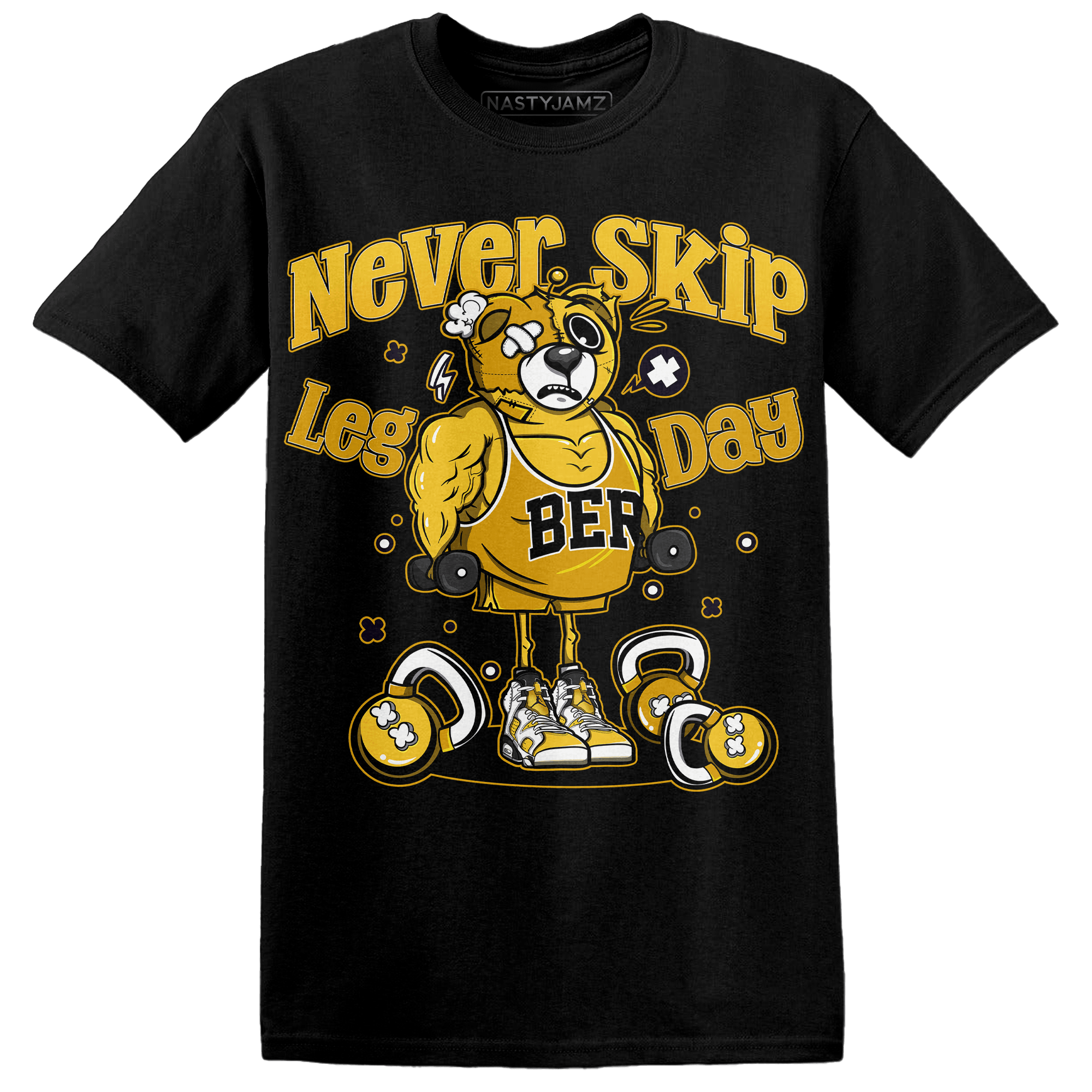 Yellow Ochre 6s T Shirt Match Leg Day BER - NastyJamz