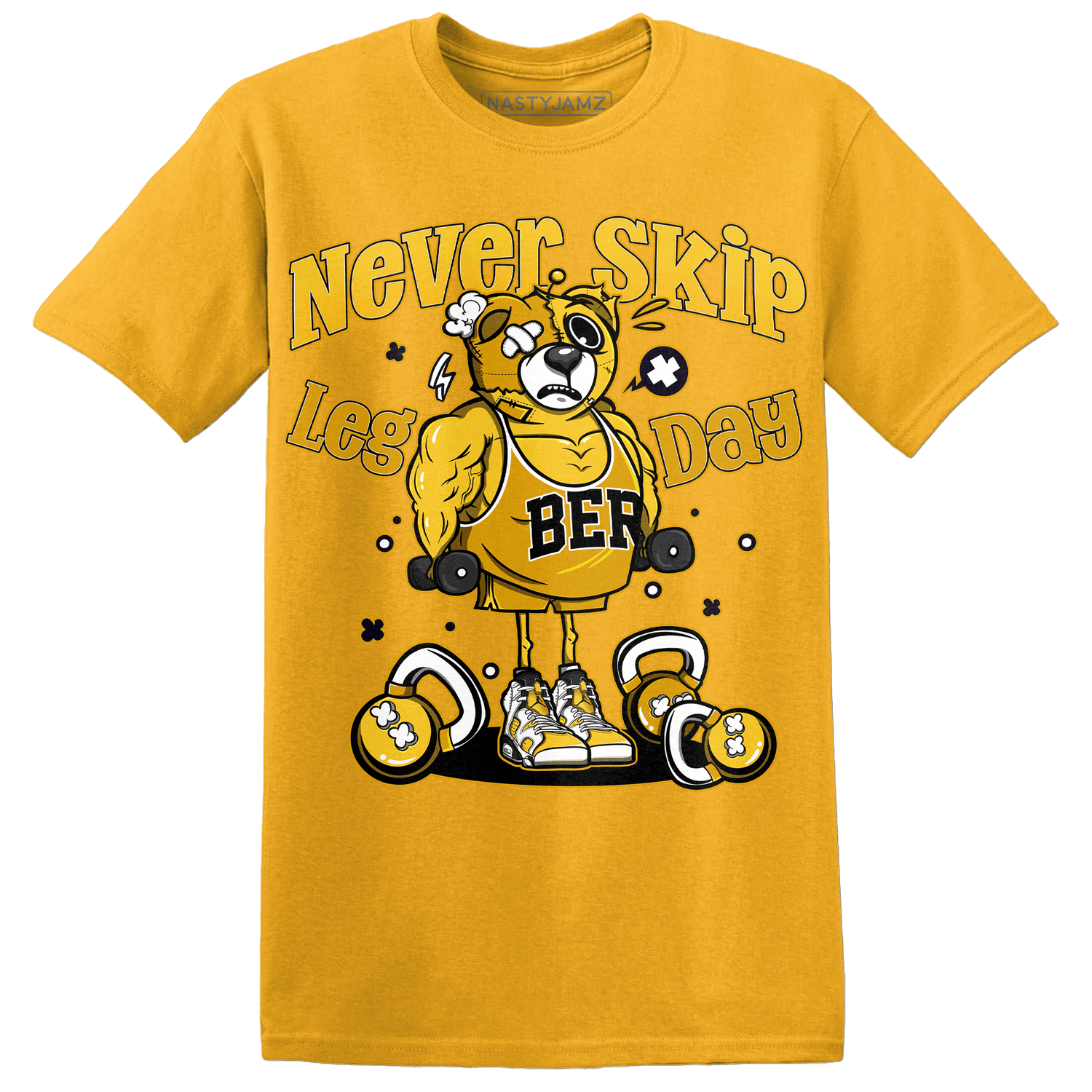 Yellow Ochre 6s T Shirt Match Leg Day BER - NastyJamz