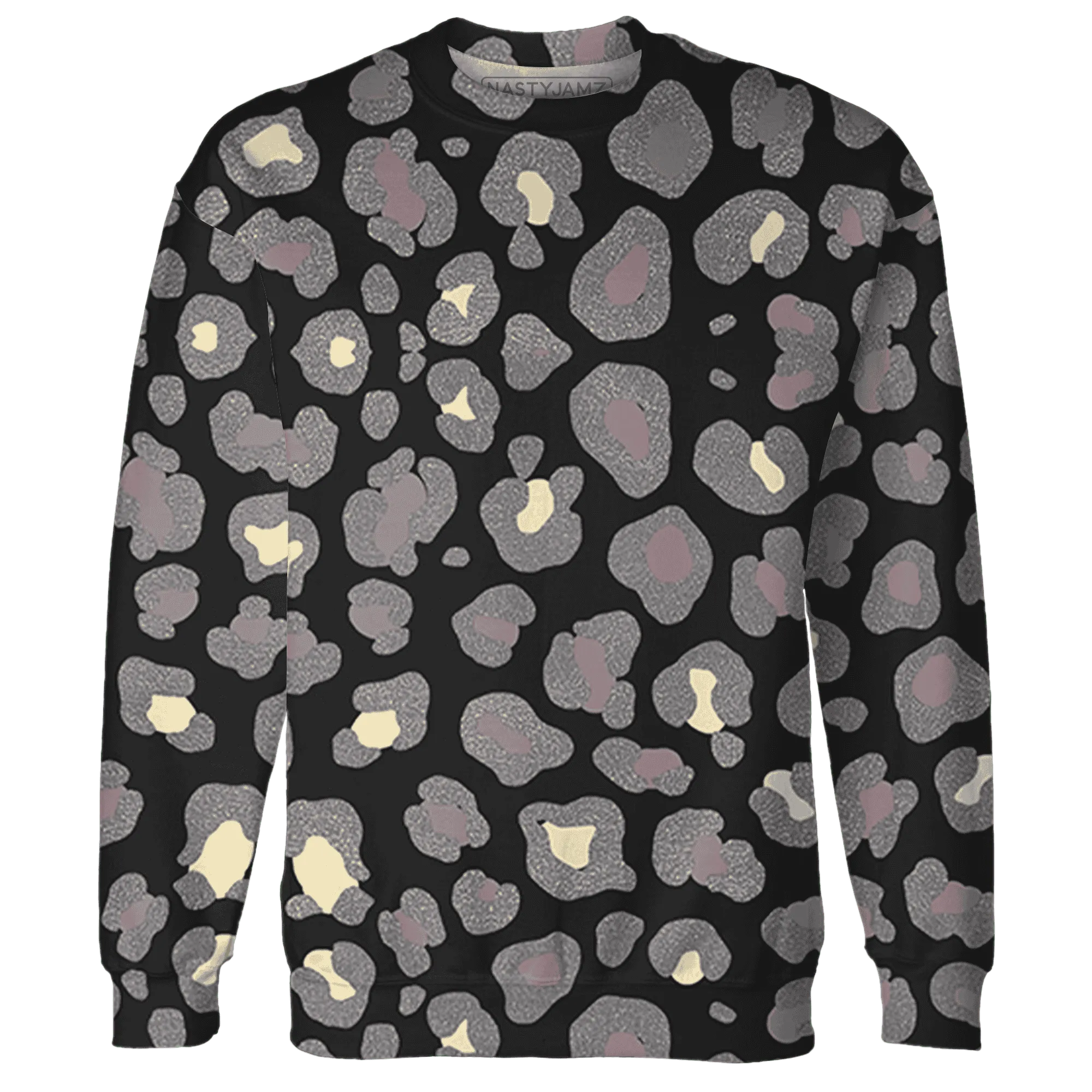 Black-Violet-Ore-3s-Sweatshirt-Match-Leopard-Pattern-3D